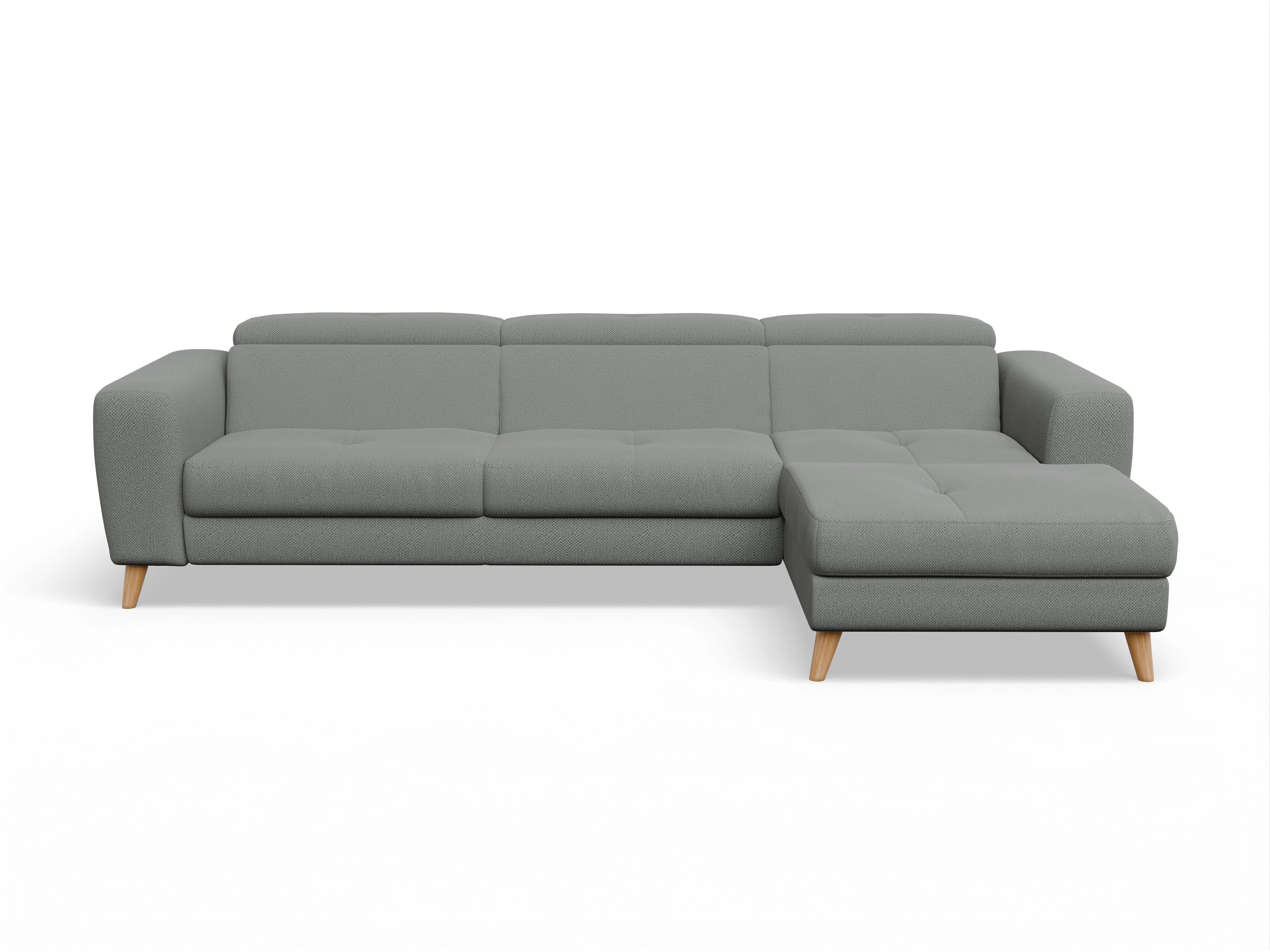 Ansicht des Produktes Capua Ecksofa rechts Abschluss offen in Stoff Grau