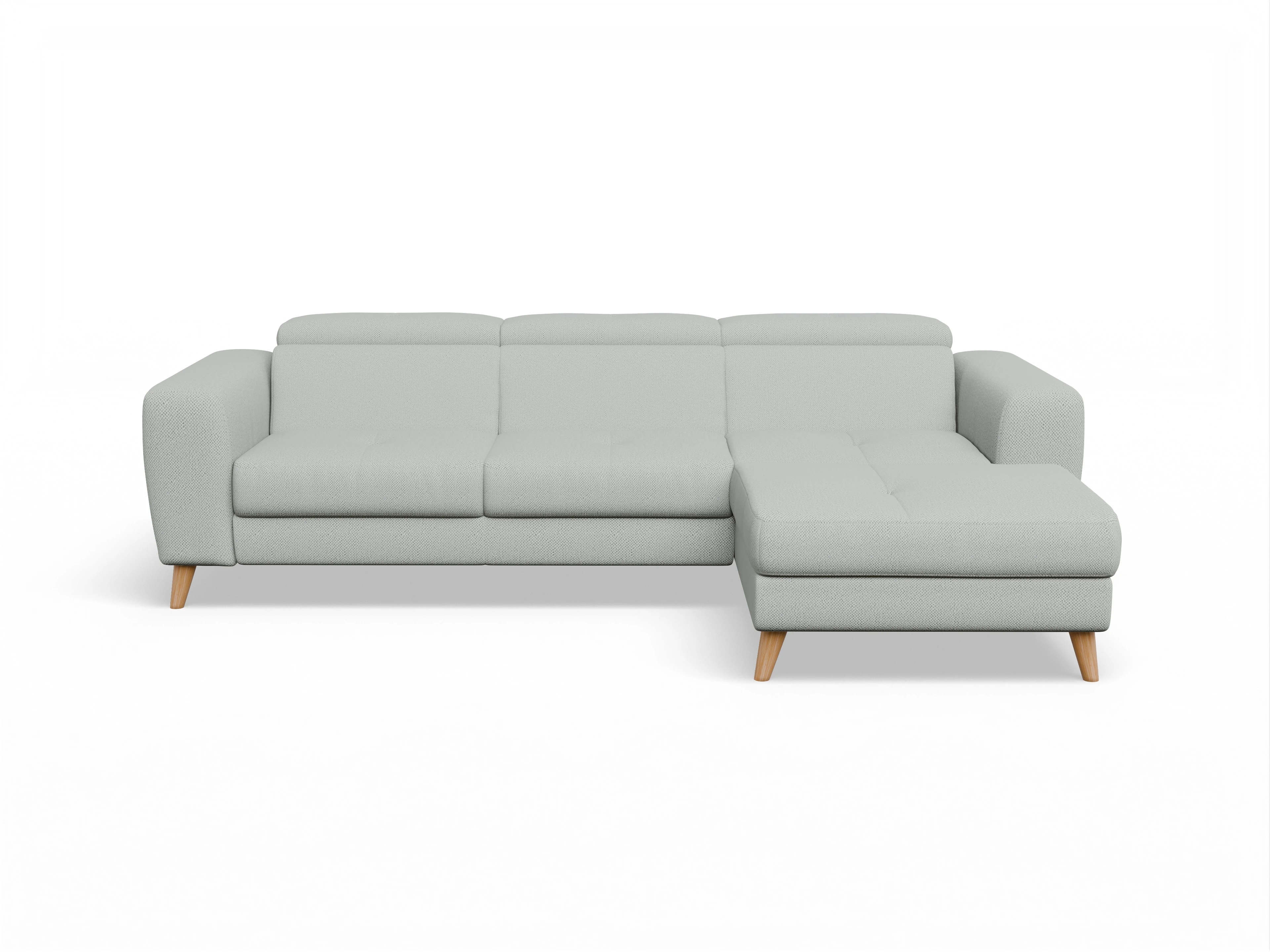 Ansicht des Produktes Capua Ecksofa rechts Abschluss offen in Stoff Grau