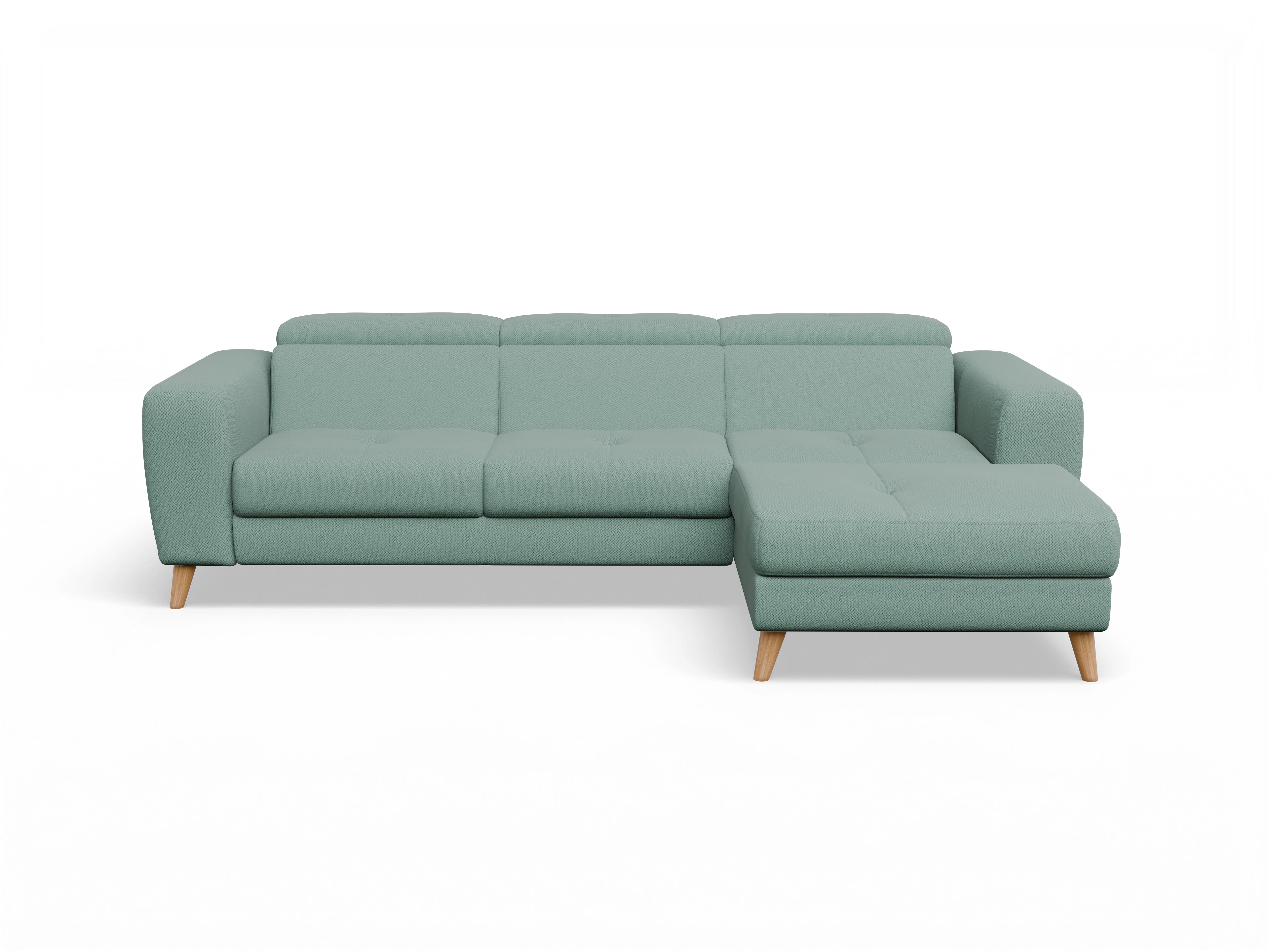 Ansicht des Produktes Capua Ecksofa rechts Abschluss offen in Stoff Blau