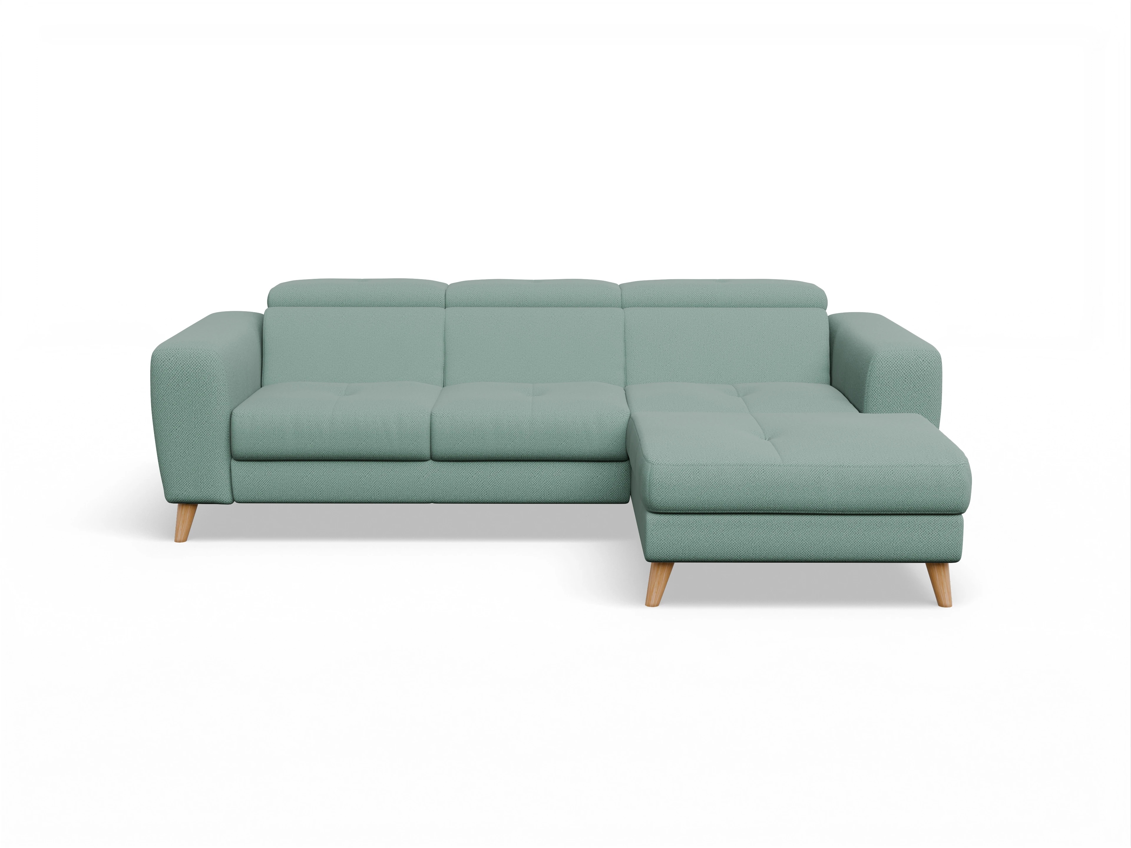 Ansicht des Produktes Capua Ecksofa rechts Abschluss offen in Stoff Blau