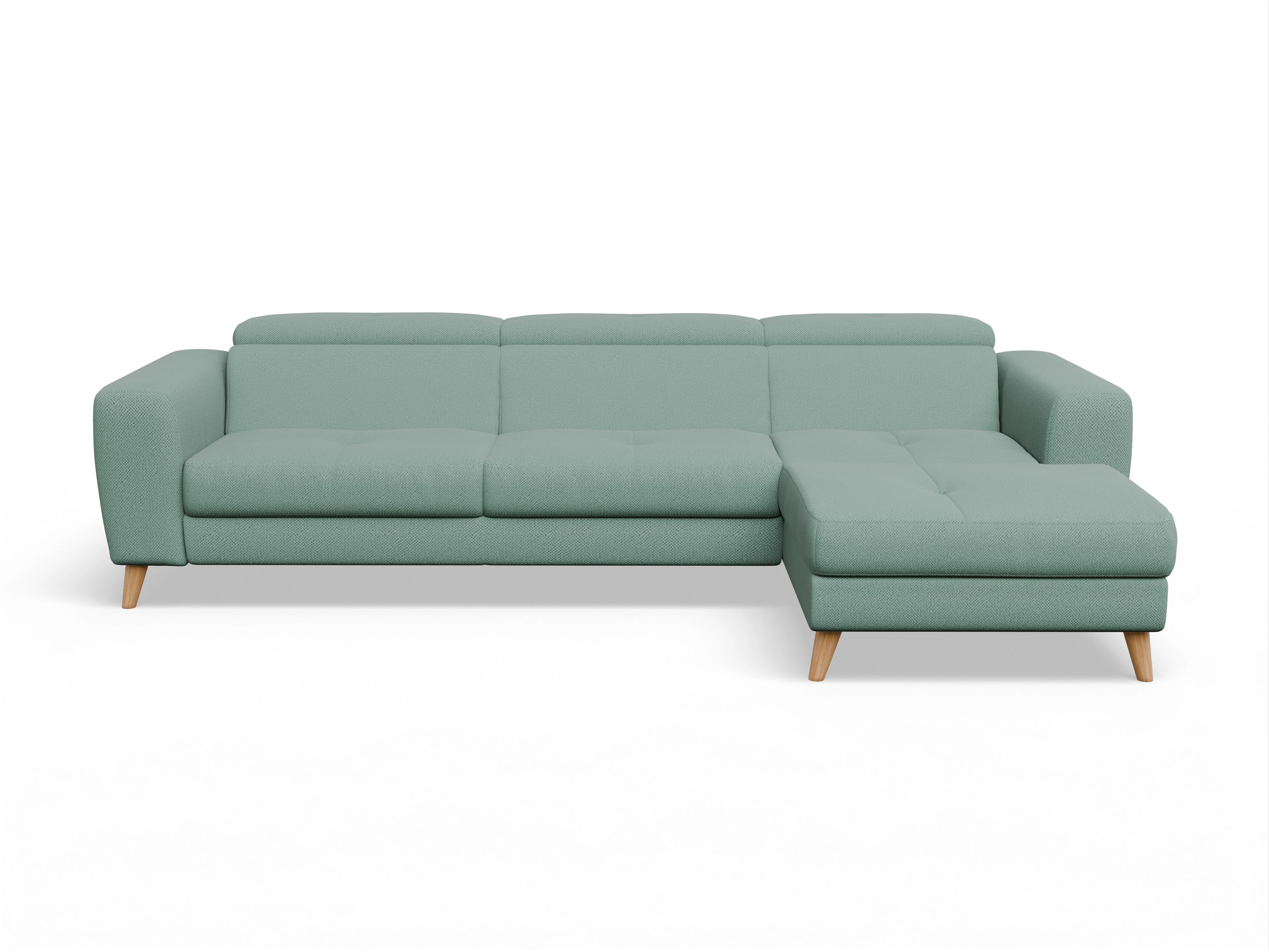 Ansicht des Produktes Capua Ecksofa rechts Abschluss offen in Stoff Blau