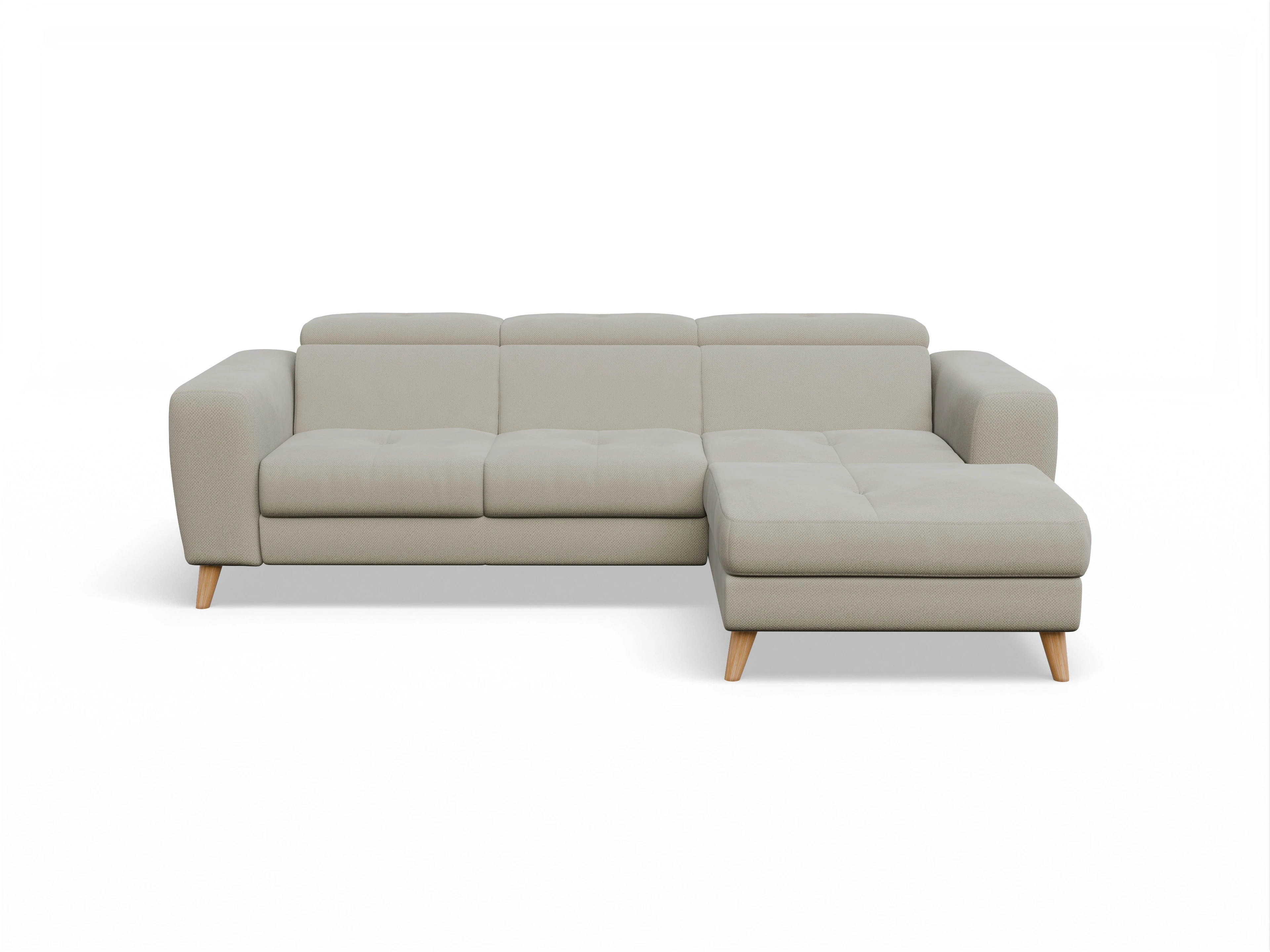 Ansicht des Produktes Capua Ecksofa rechts Abschluss offen in Stoff Braun