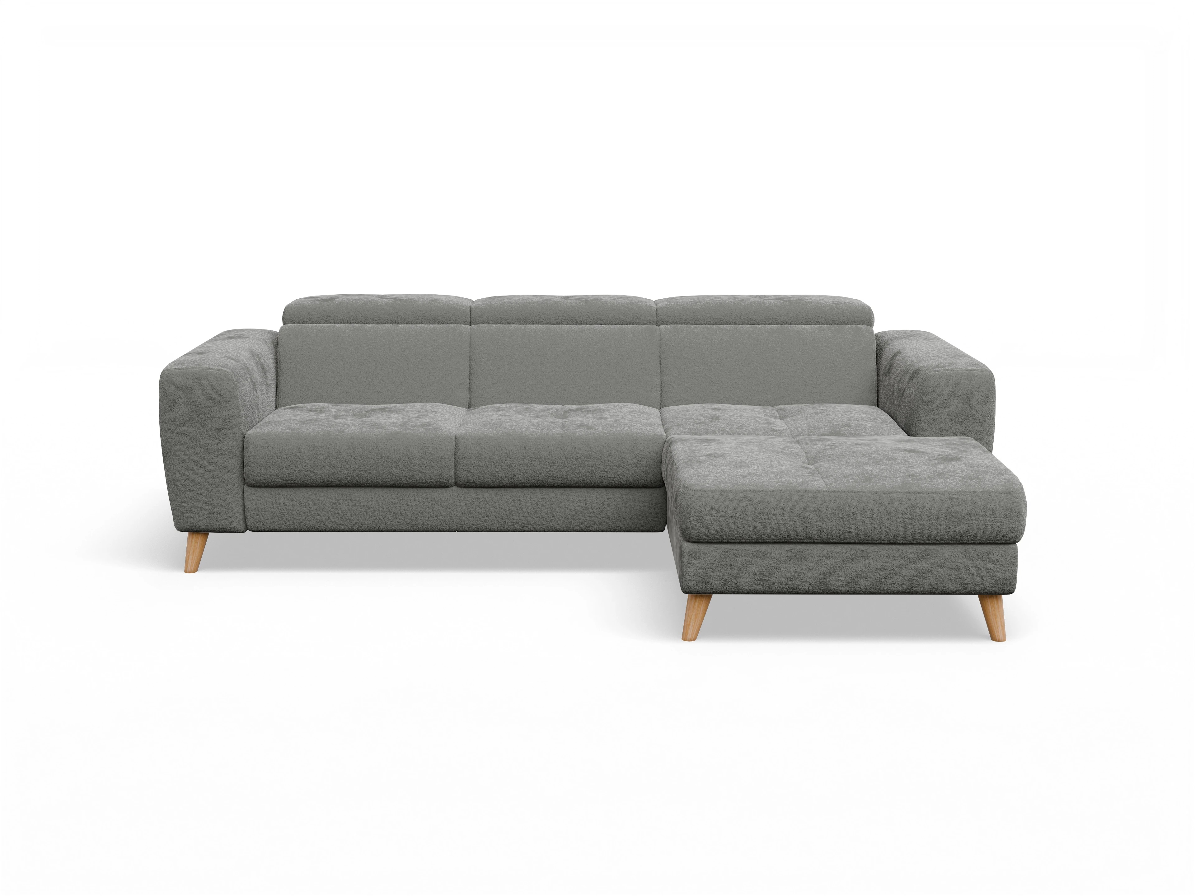 Ansicht des Produktes Capua Ecksofa rechts Abschluss offen in Stoff Grau