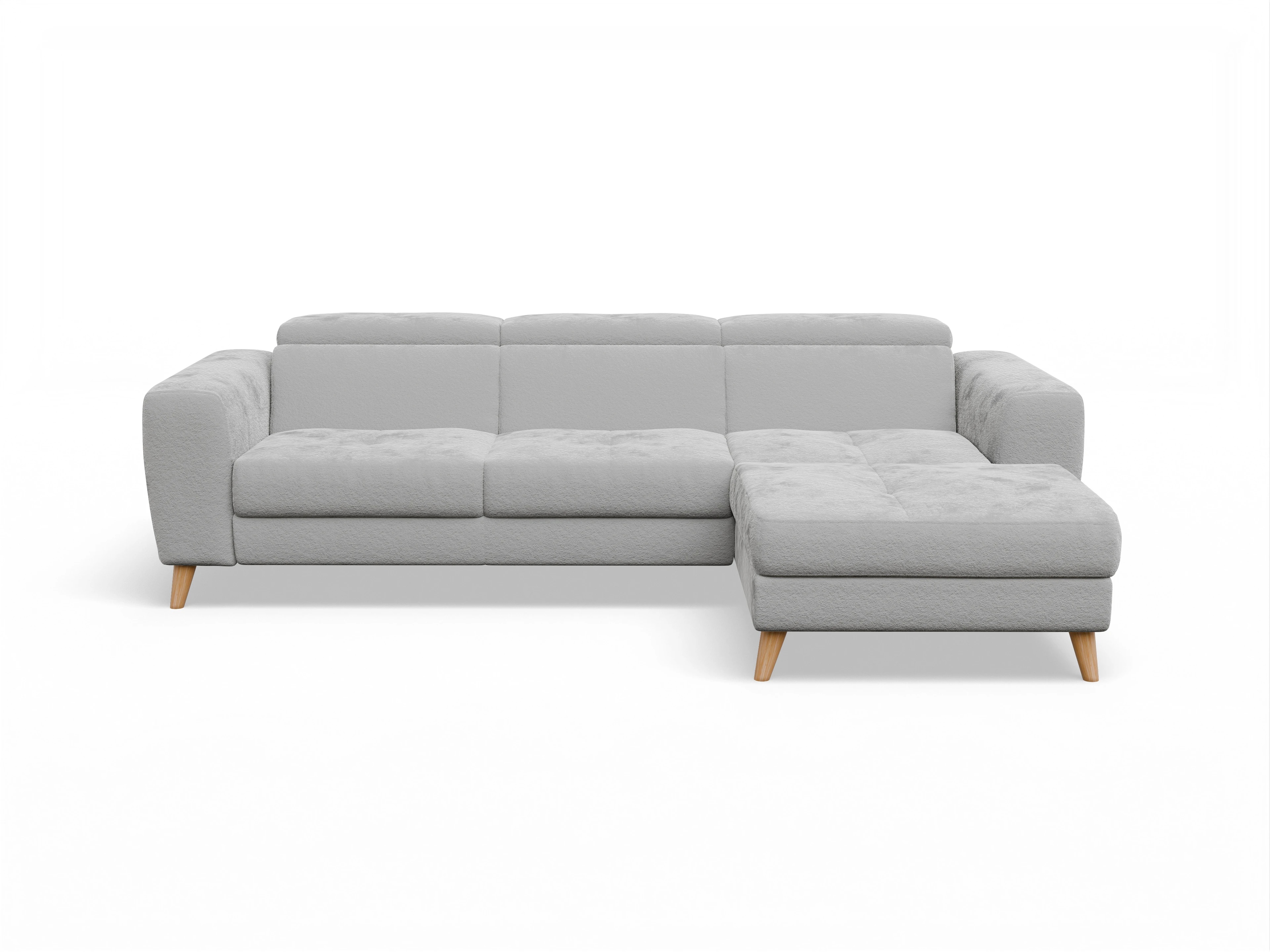 Ansicht des Produktes Capua Ecksofa rechts Abschluss offen in Stoff Grau