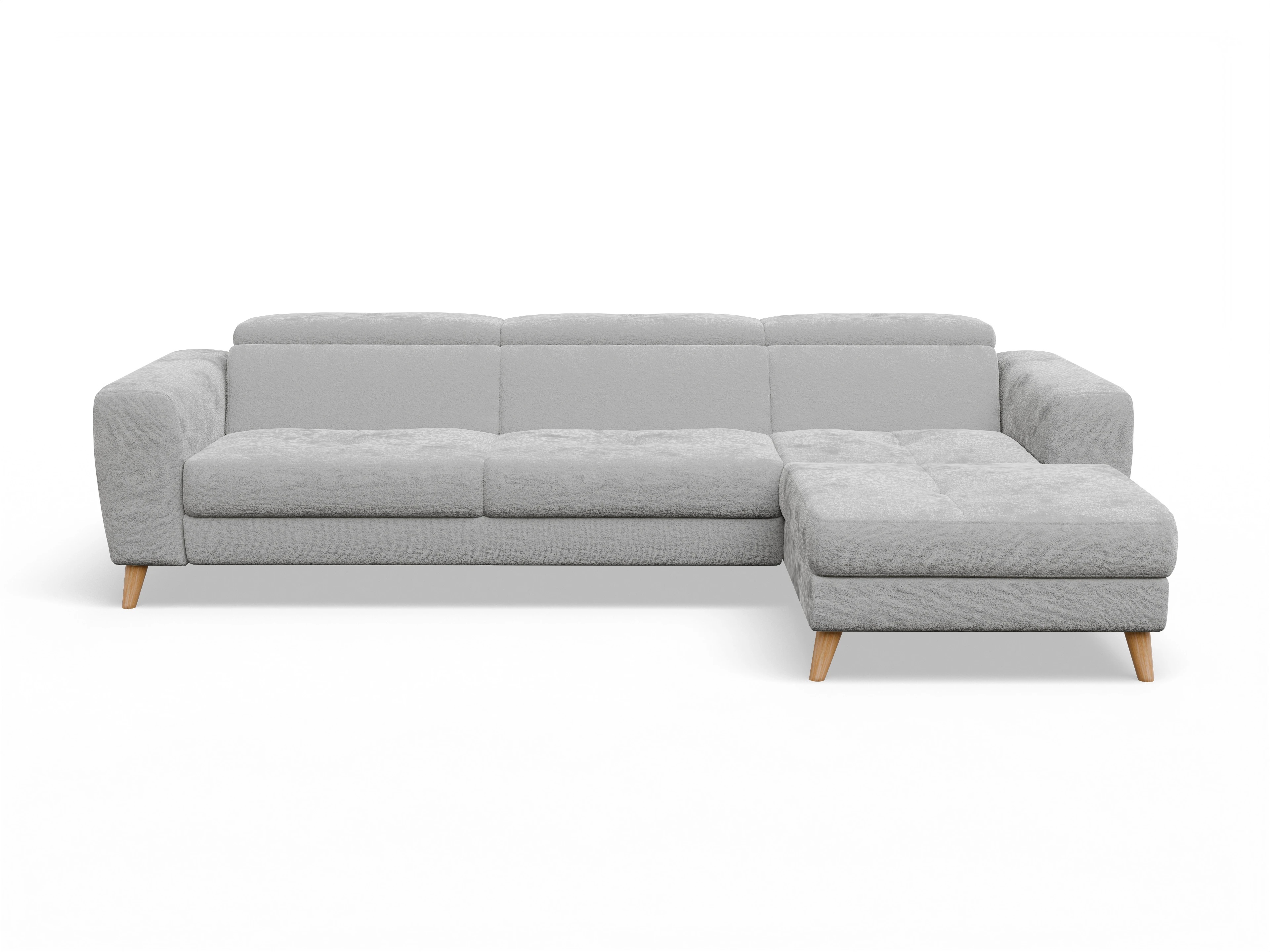 Ansicht des Produktes Capua Ecksofa rechts Abschluss offen in Stoff Grau