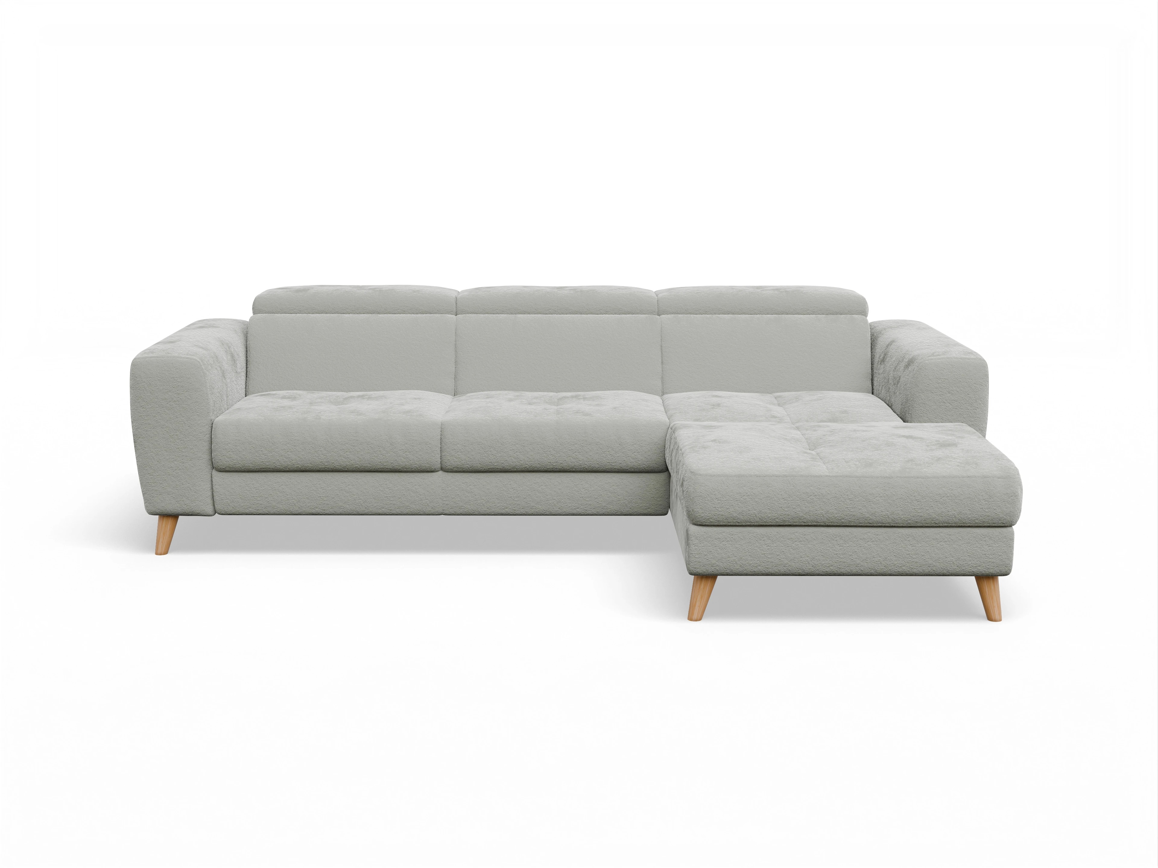 Ansicht des Produktes Capua Ecksofa rechts Abschluss offen in Stoff Grau