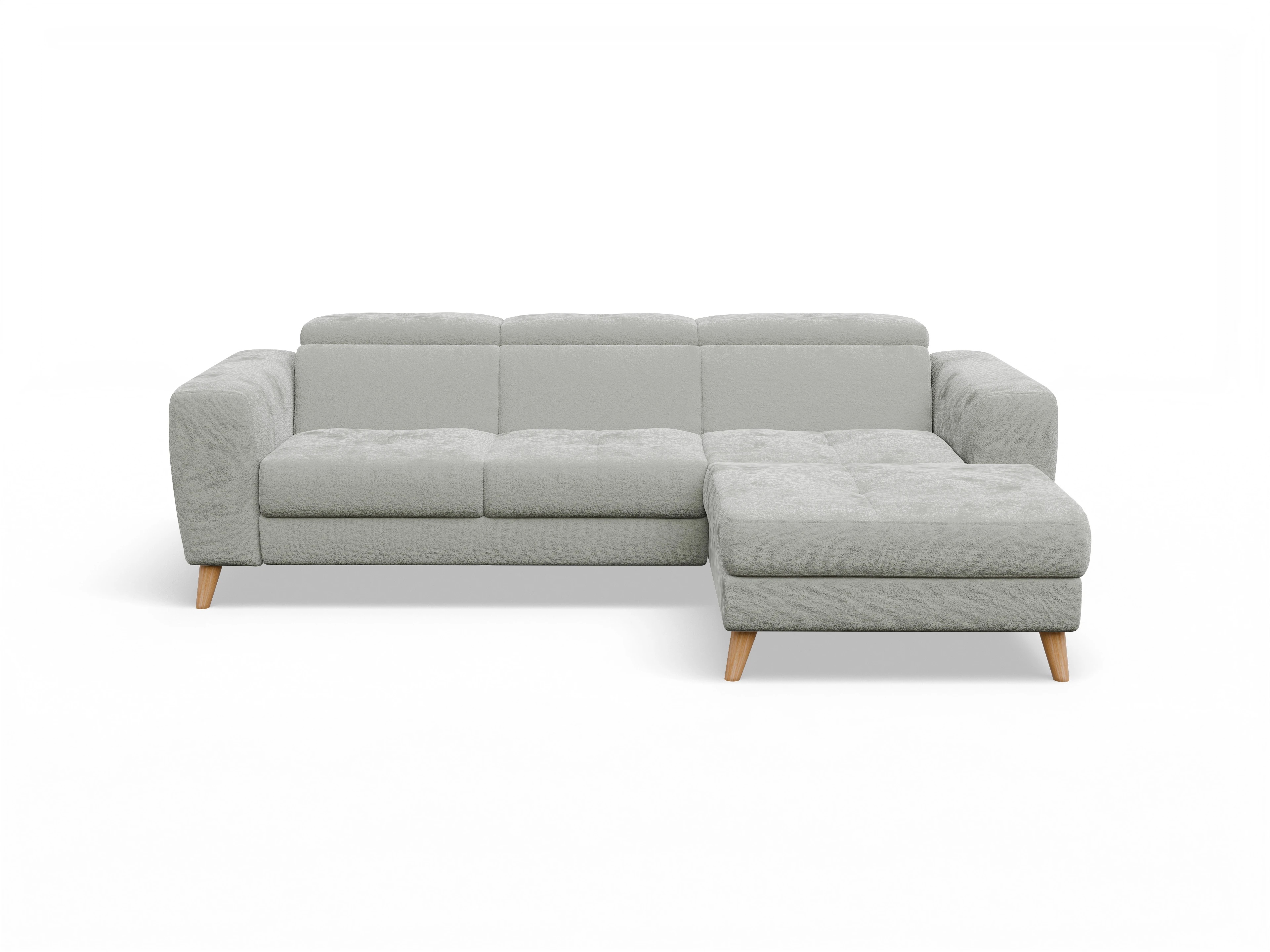 Ansicht des Produktes Capua Ecksofa rechts Abschluss offen in Stoff Grau