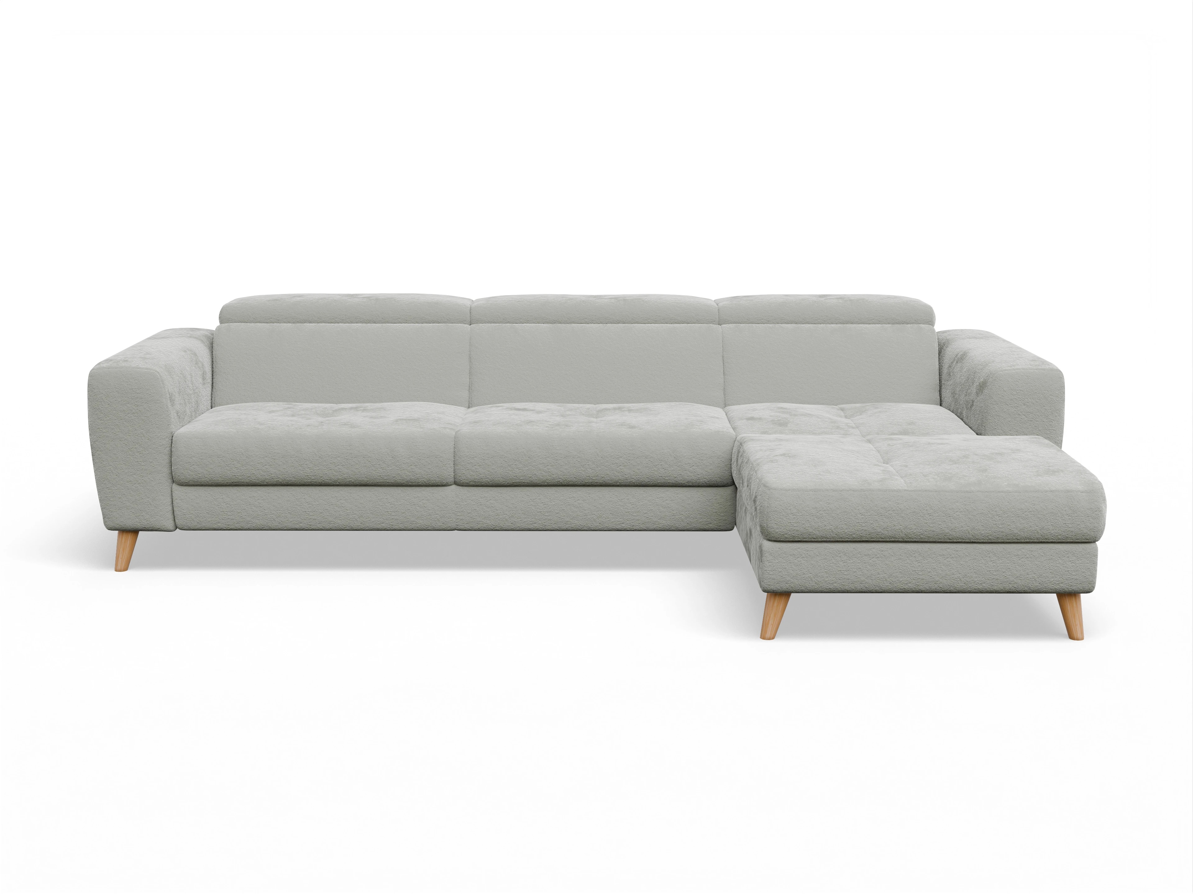 Ansicht des Produktes Capua Ecksofa rechts Abschluss offen in Stoff Grau