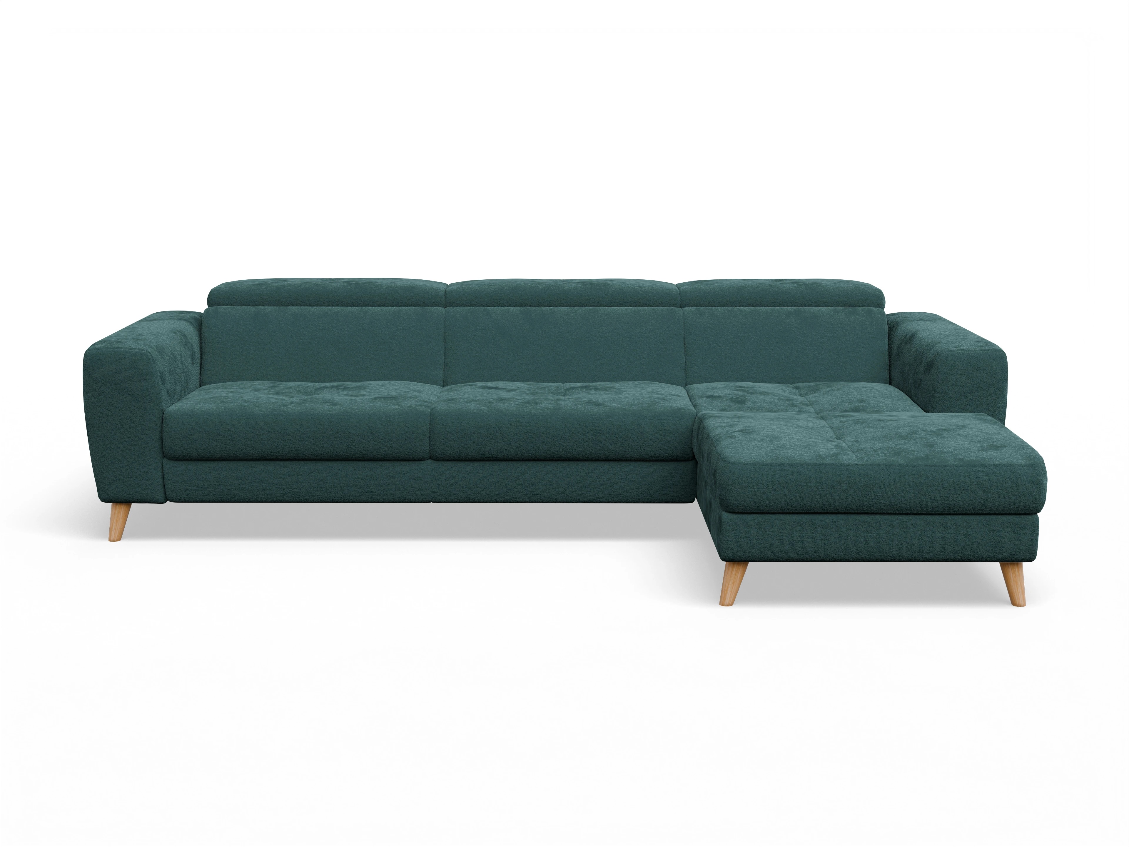 Ansicht des Produktes Capua Ecksofa rechts Abschluss offen in Stoff Blau