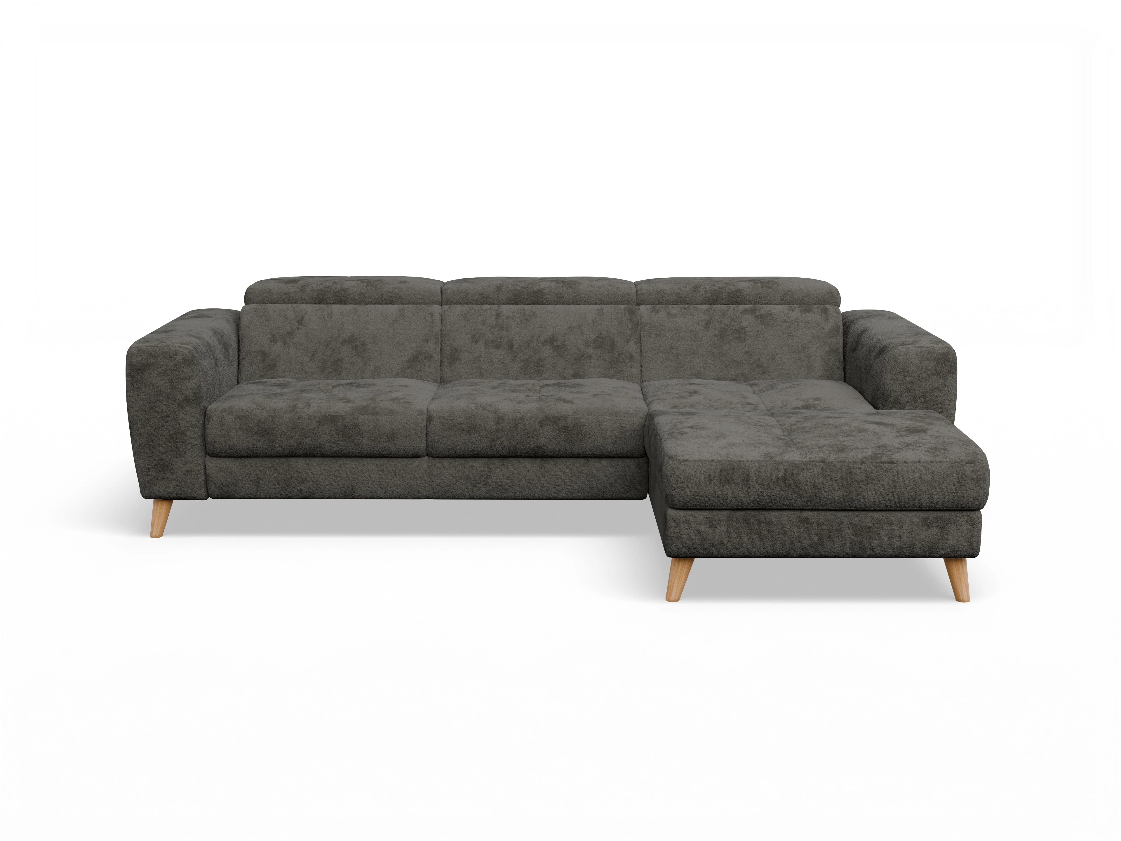 Ansicht des Produktes Capua Ecksofa rechts Abschluss offen in Stoff Braun