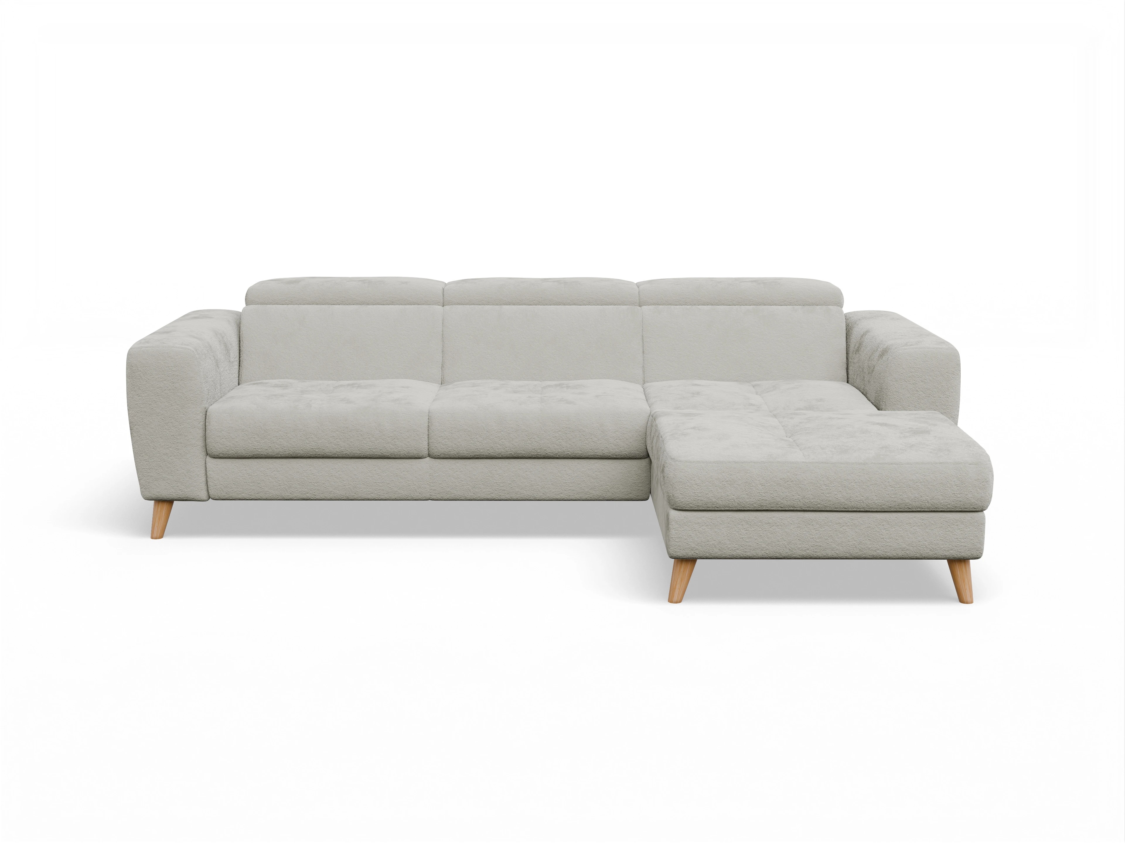Ansicht des Produktes Capua Ecksofa rechts Abschluss offen in Stoff Beige
