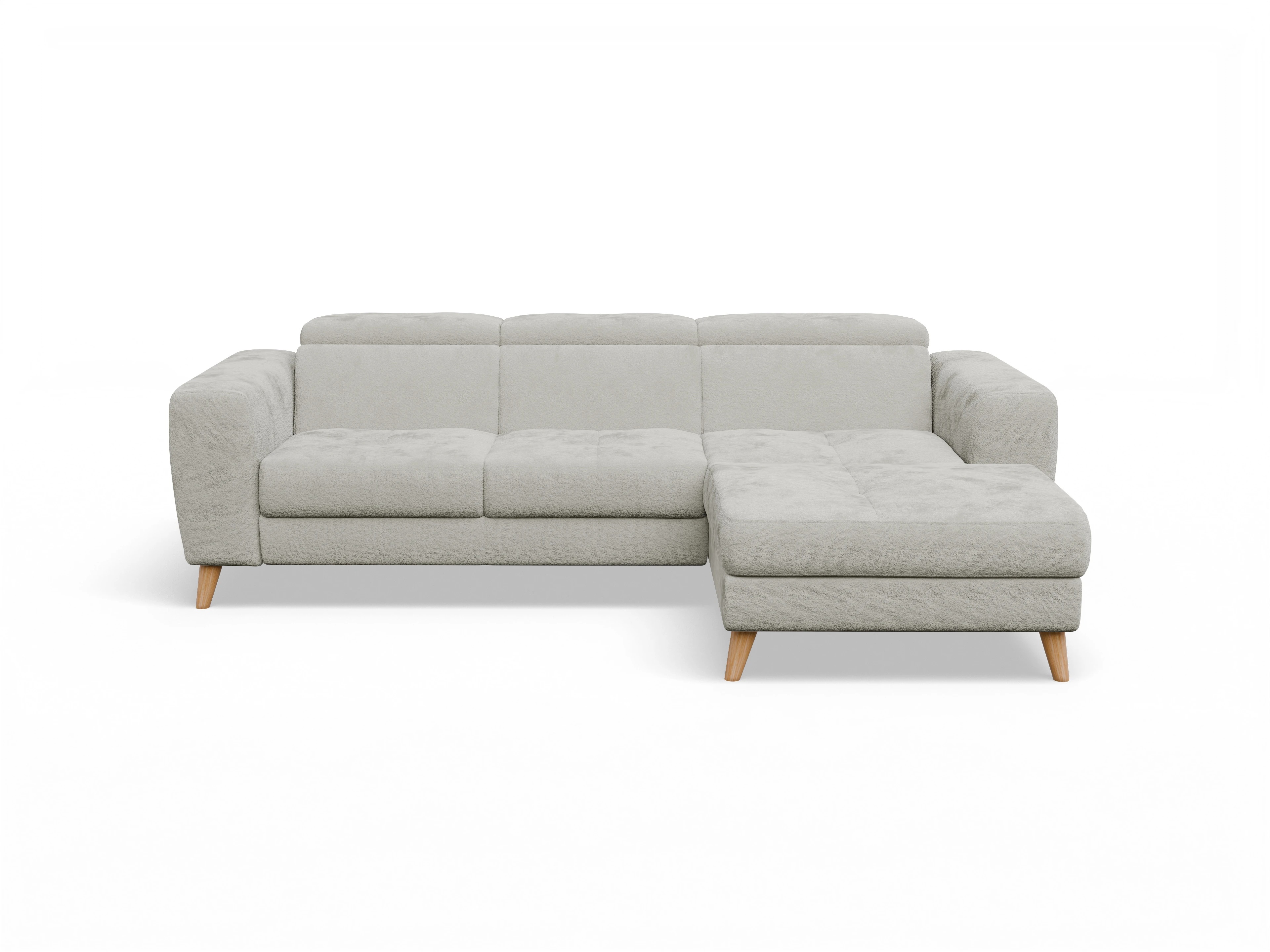 Ansicht des Produktes Capua Ecksofa rechts Abschluss offen in Stoff Beige