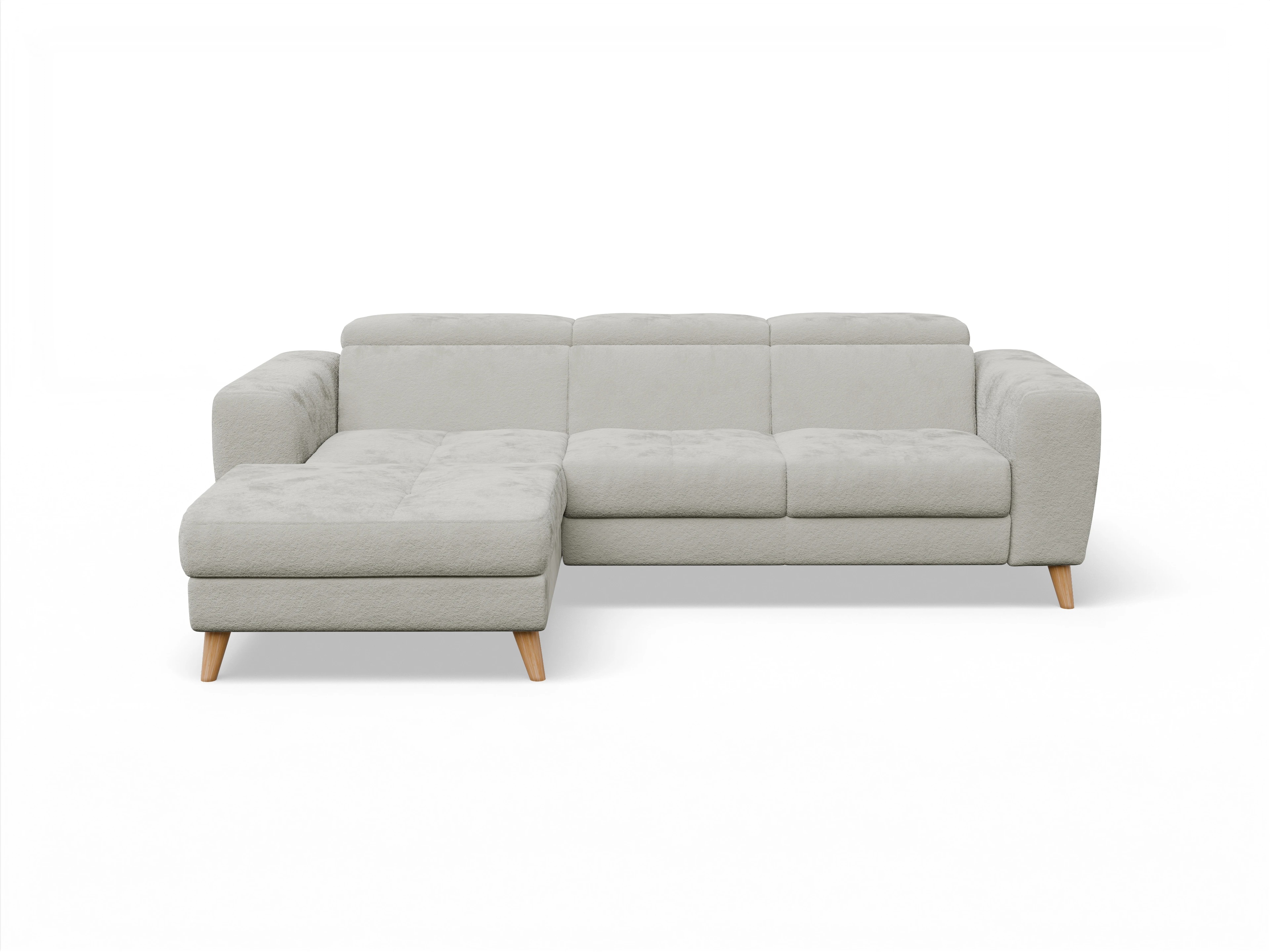 Ansicht des Produktes Capua Ecksofa links Abschluss offen in Stoff Beige