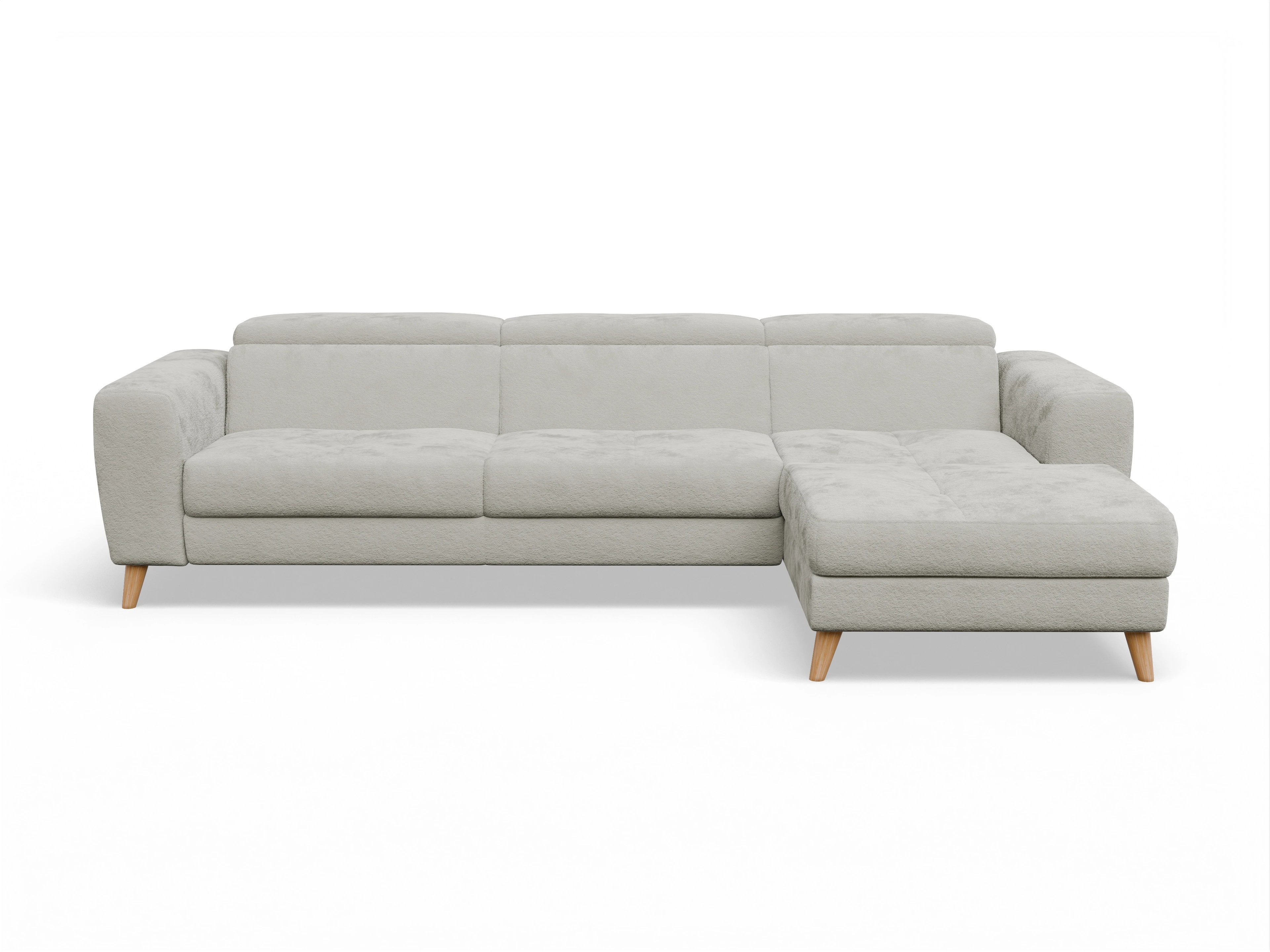 Ansicht des Produktes Capua Ecksofa rechts Abschluss offen in Stoff Beige
