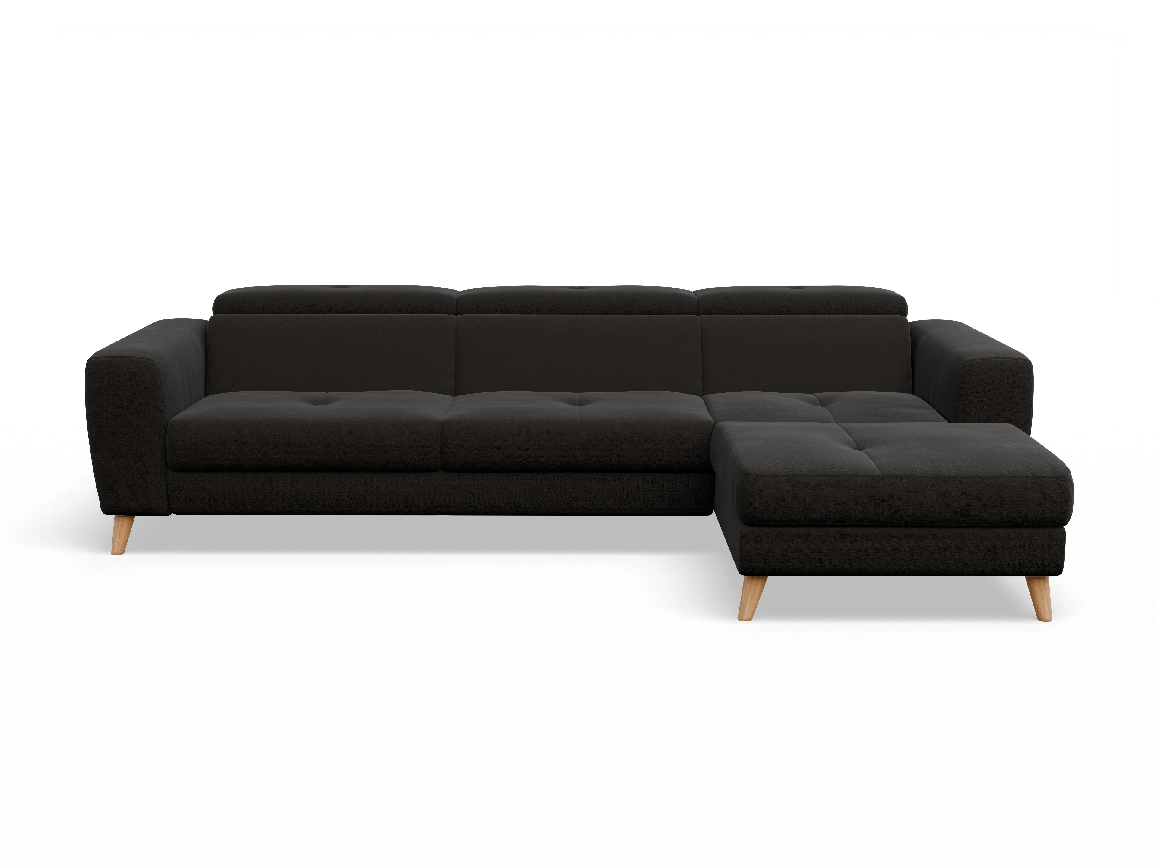 Ansicht des Produktes Capua Ecksofa rechts Abschluss offen in Stoff Braun