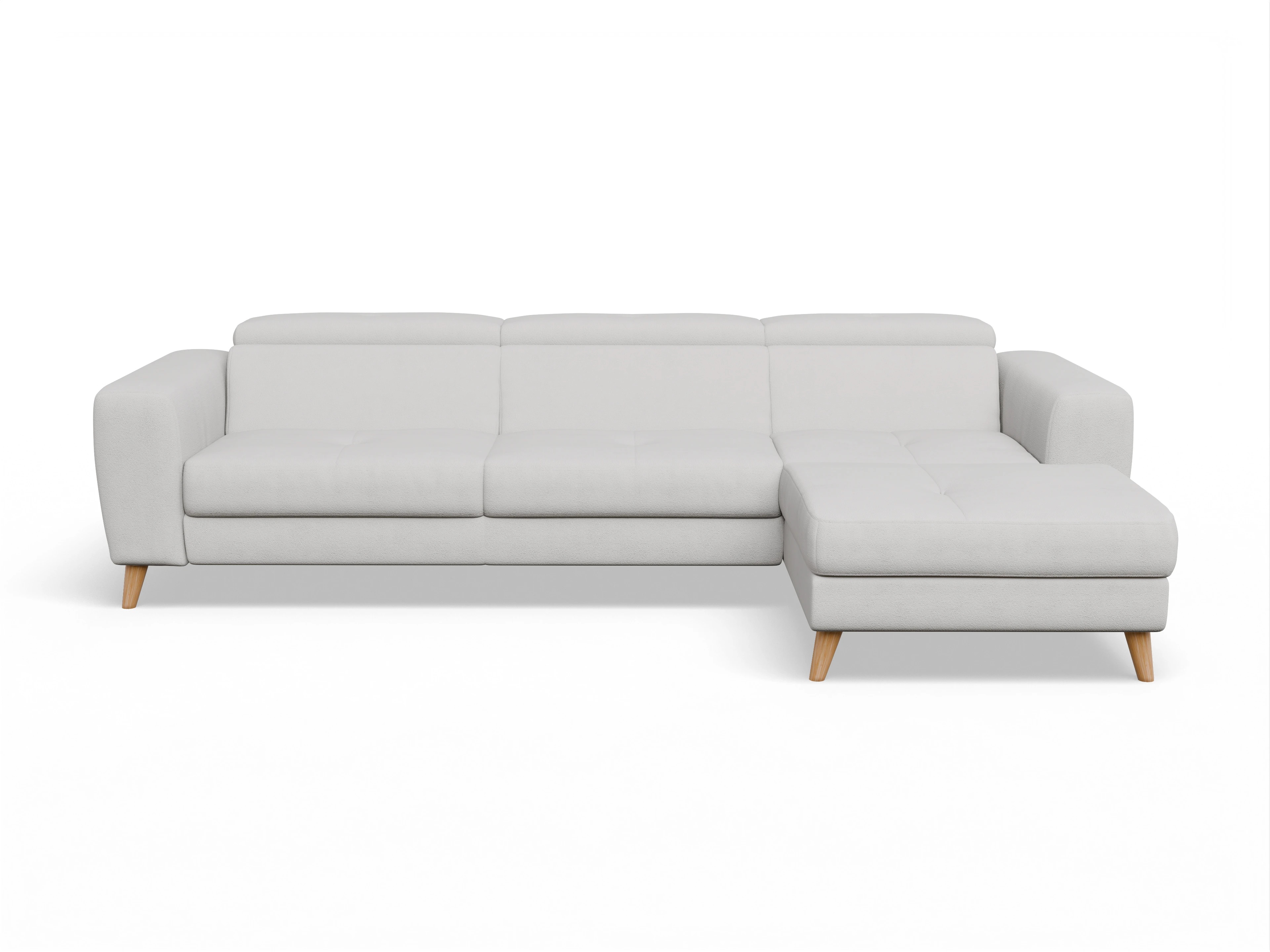 Ansicht des Produktes Capua Ecksofa rechts Abschluss offen in Stoff Grau