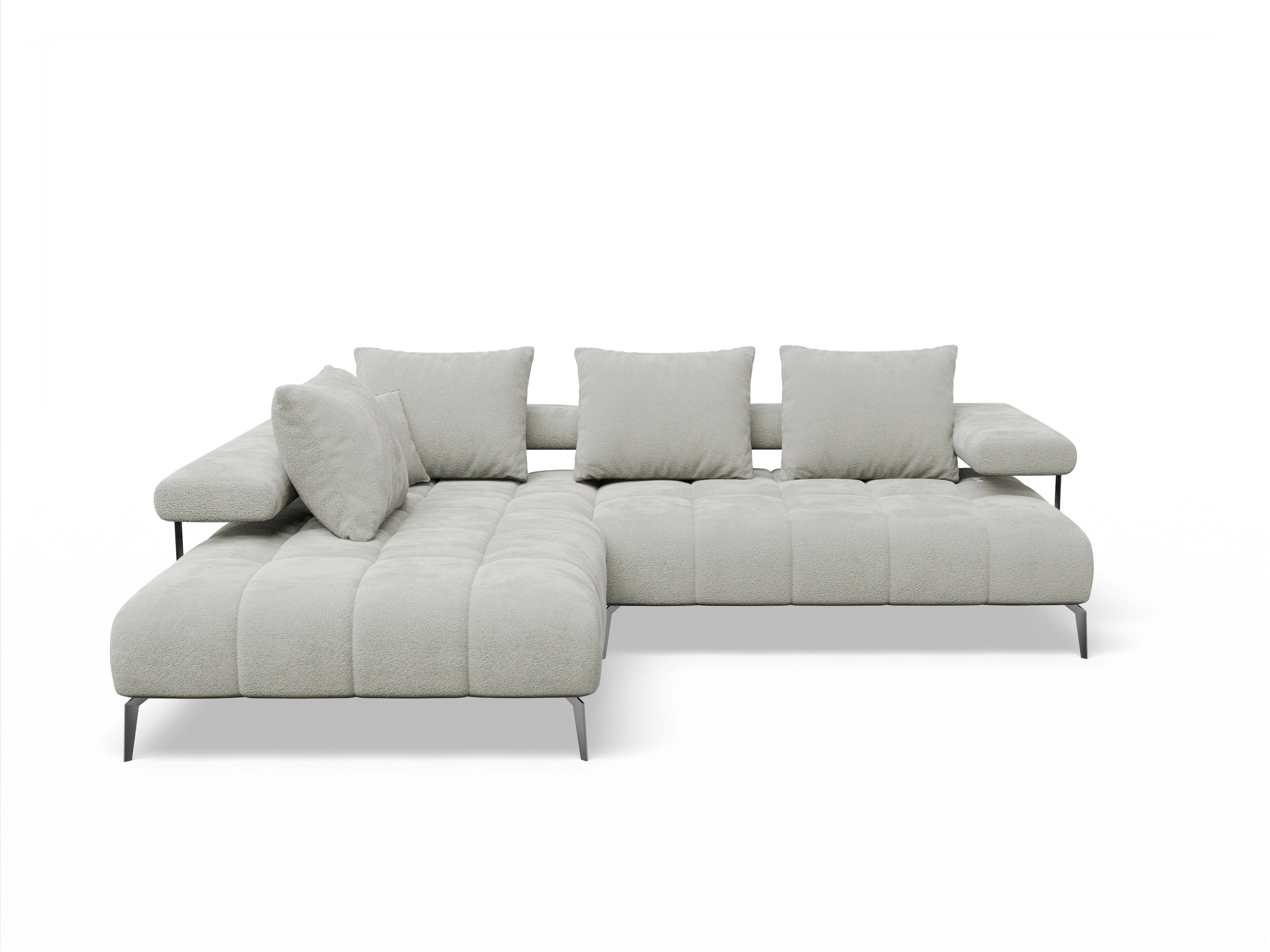 Ansicht des Produktes Madrid-O Ecksofa links Abschluss offen in Stoff Beige