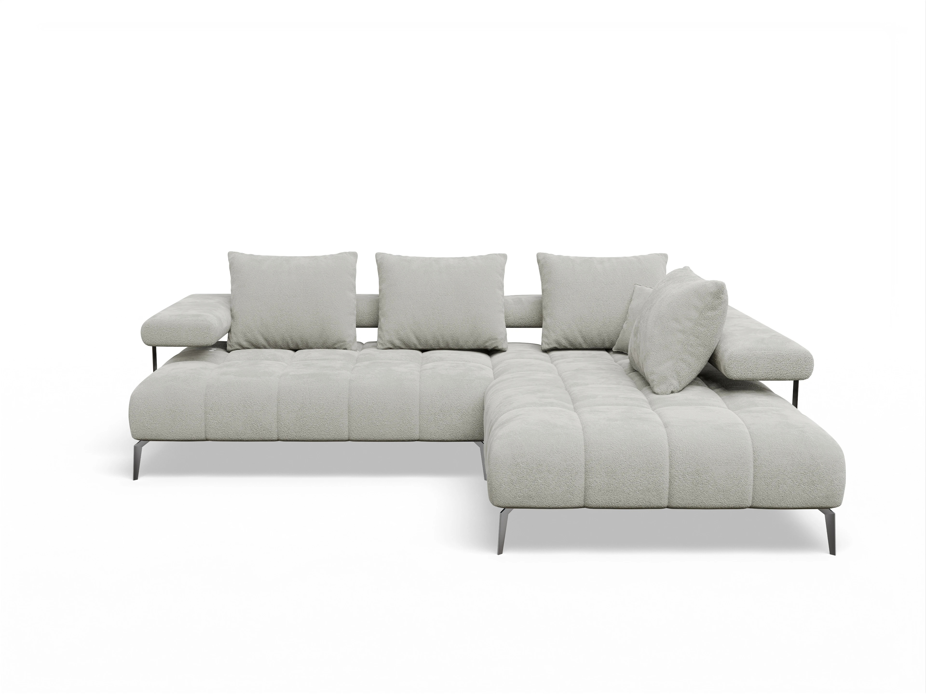 Ansicht des Produktes Madrid-O Ecksofa rechts Abschluss offen in Stoff Beige