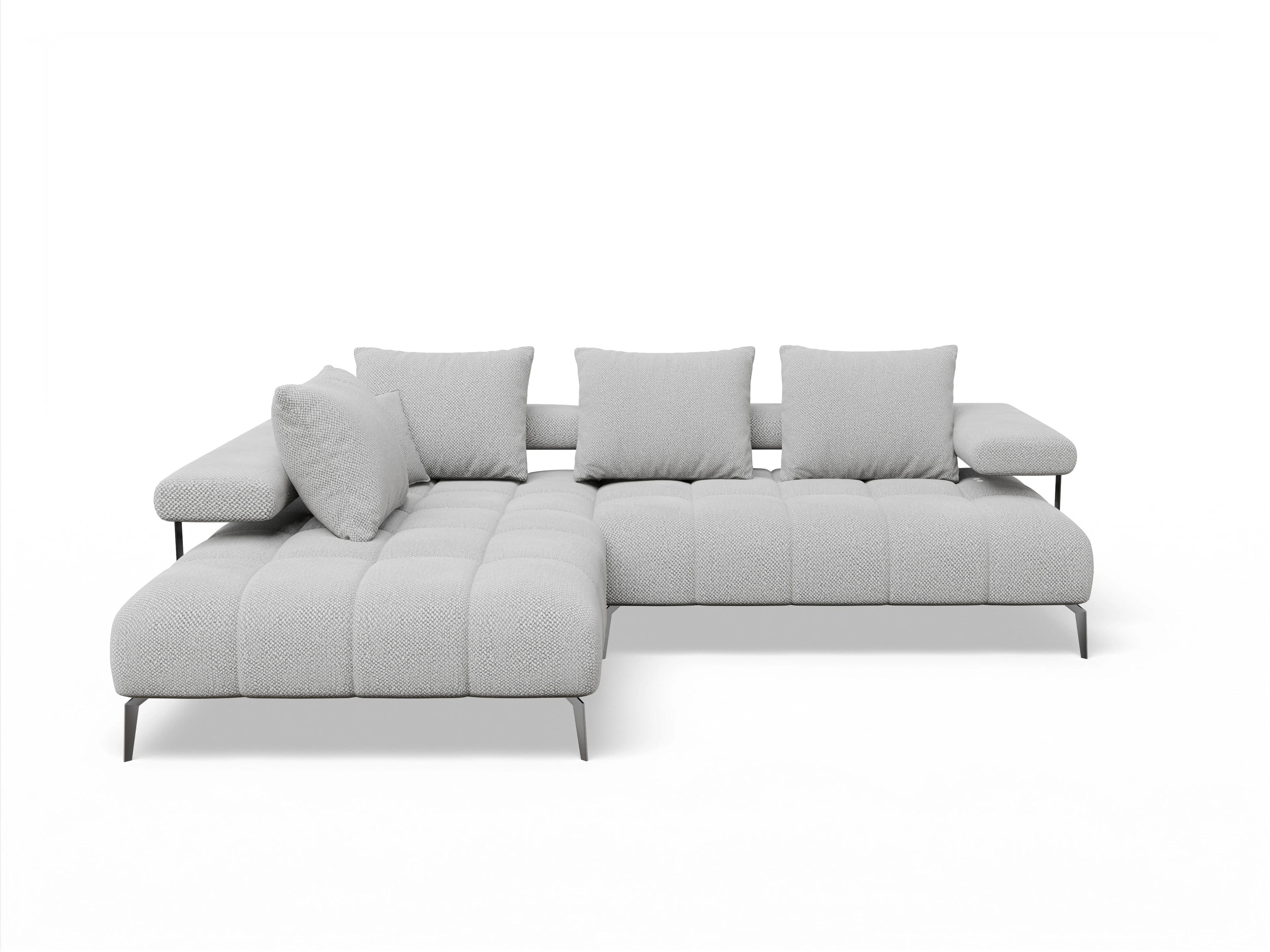 Ansicht des Produktes Madrid-O Ecksofa links Abschluss offen in Stoff Beige