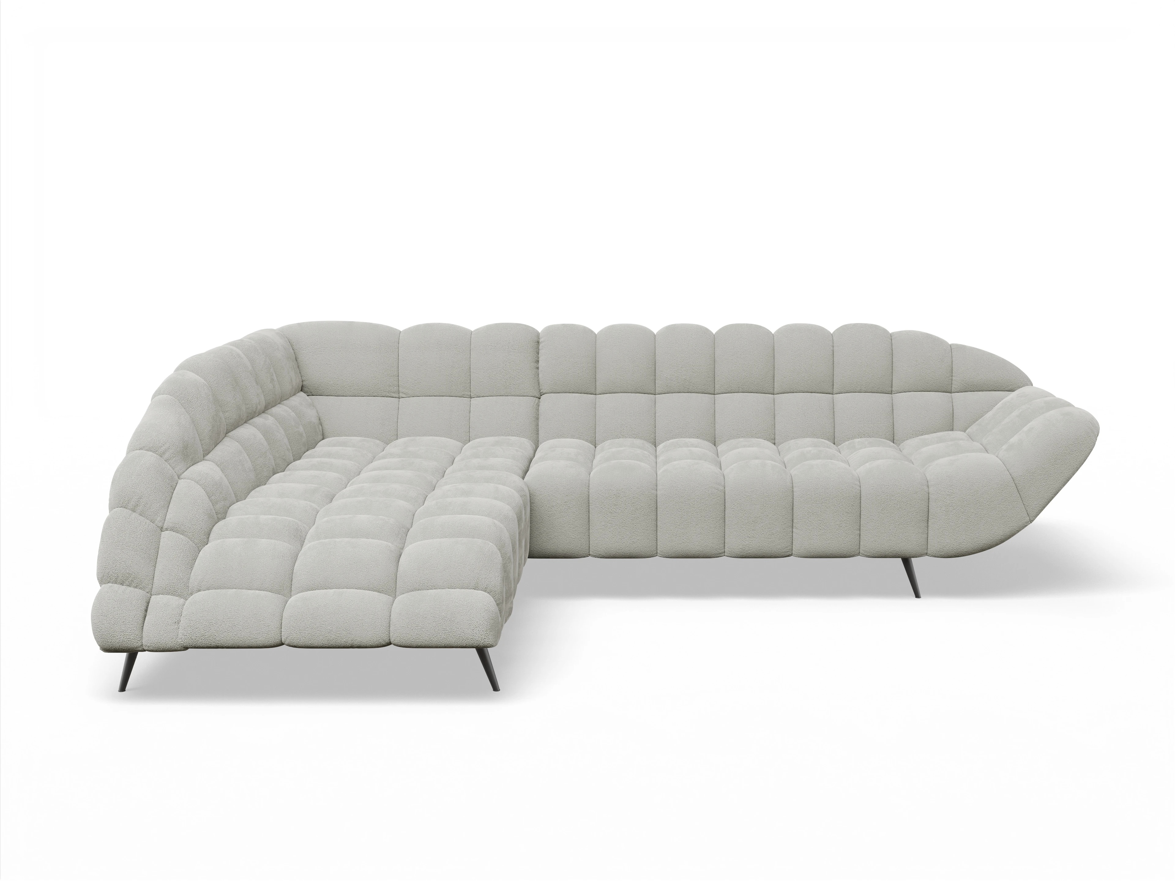 Ansicht des Produktes Girona-O Ecksofa links Abschluss offen in Stoff Beige