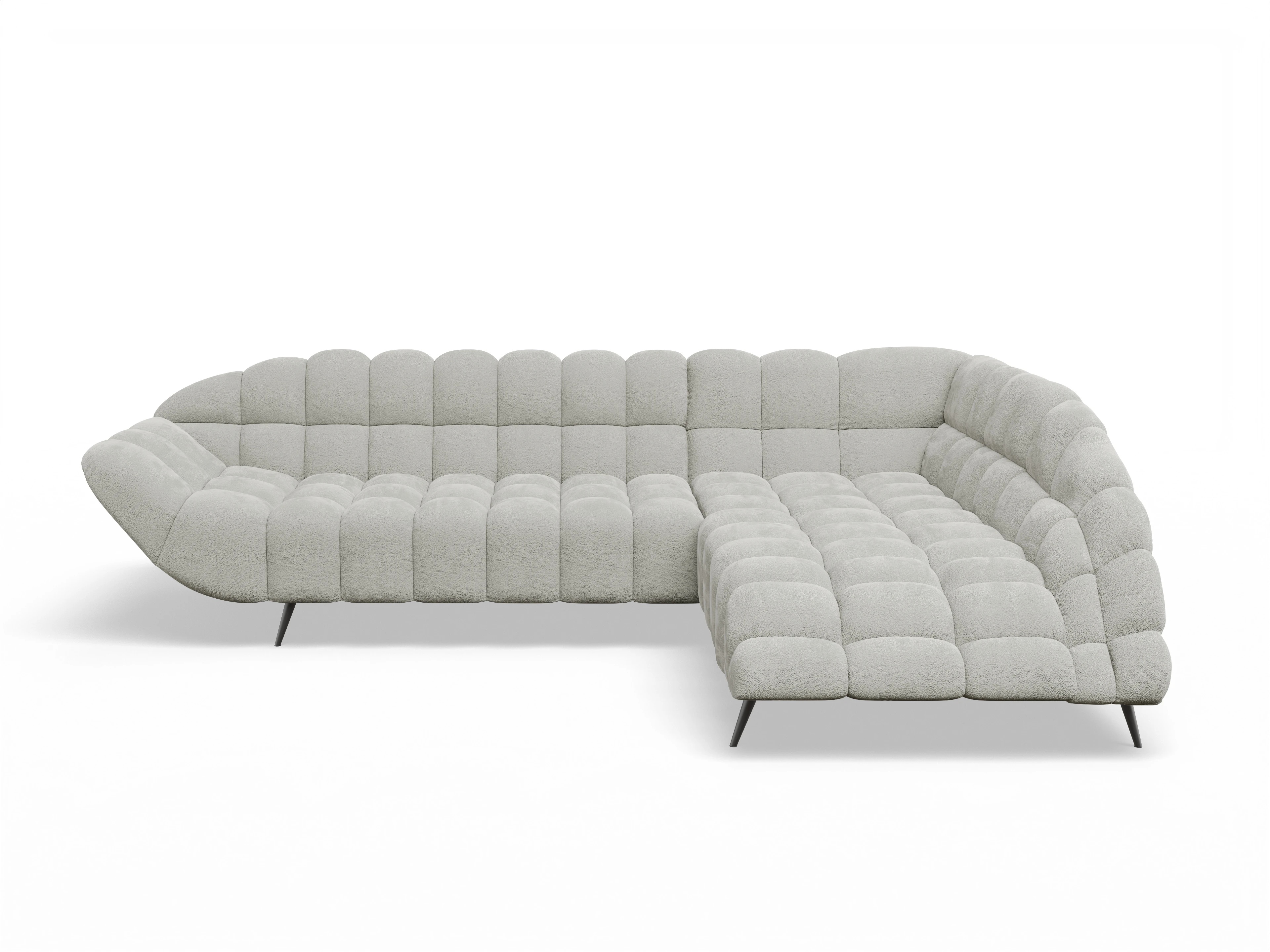 Ansicht des Produktes Girona-O Ecksofa rechts Abschluss offen in Stoff Beige
