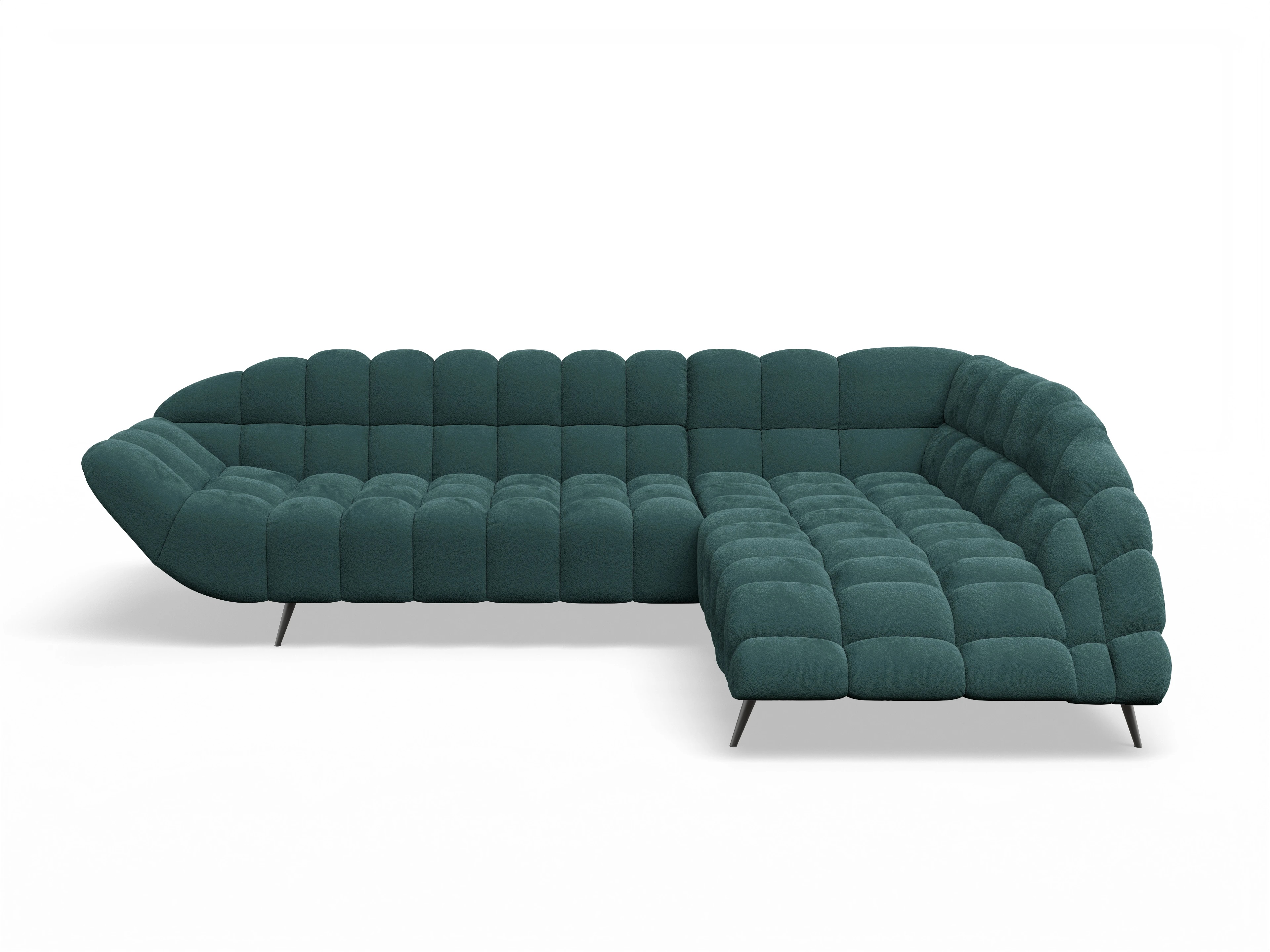 Ansicht des Produktes Girona-O Ecksofa rechts Abschluss offen in Stoff Blau