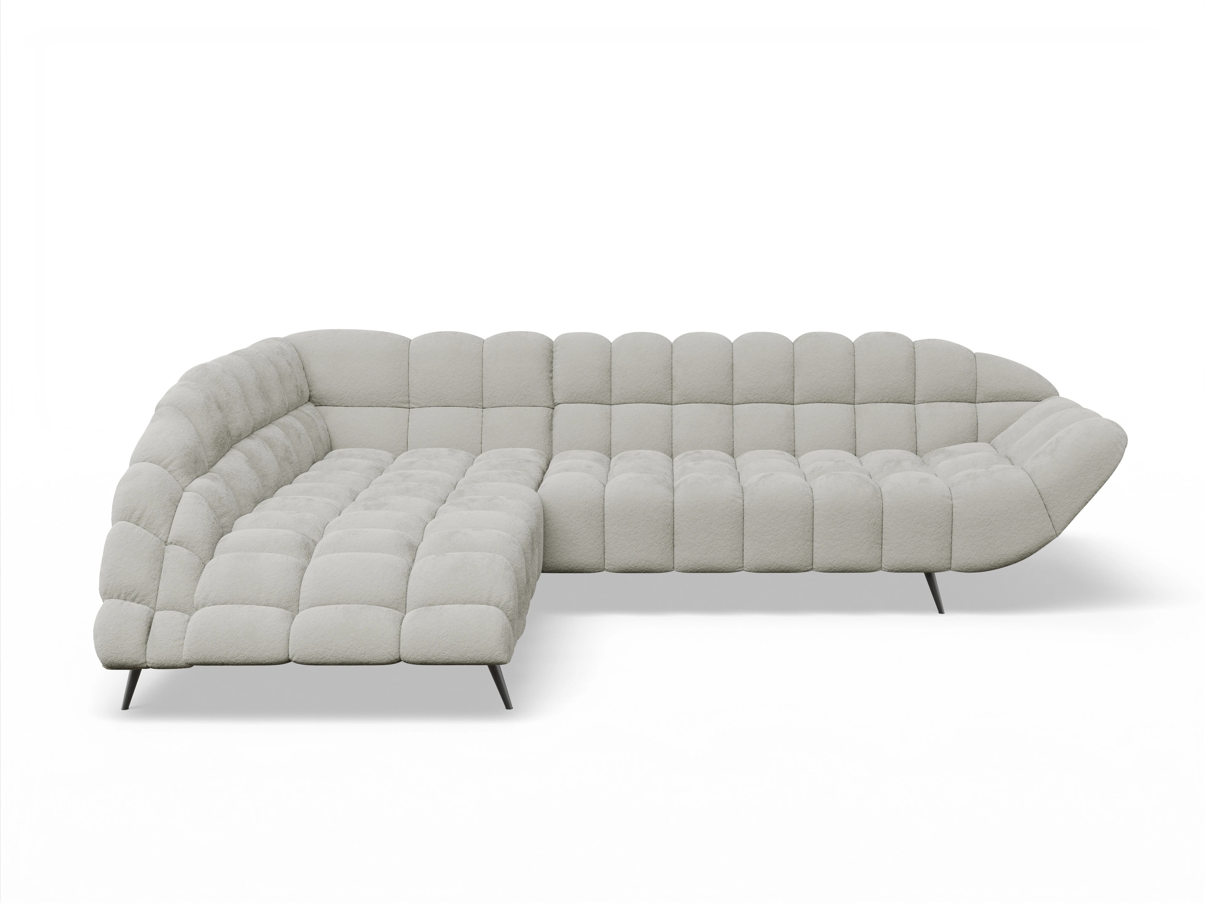Ansicht des Produktes Girona-O Ecksofa links Abschluss offen in Stoff Beige