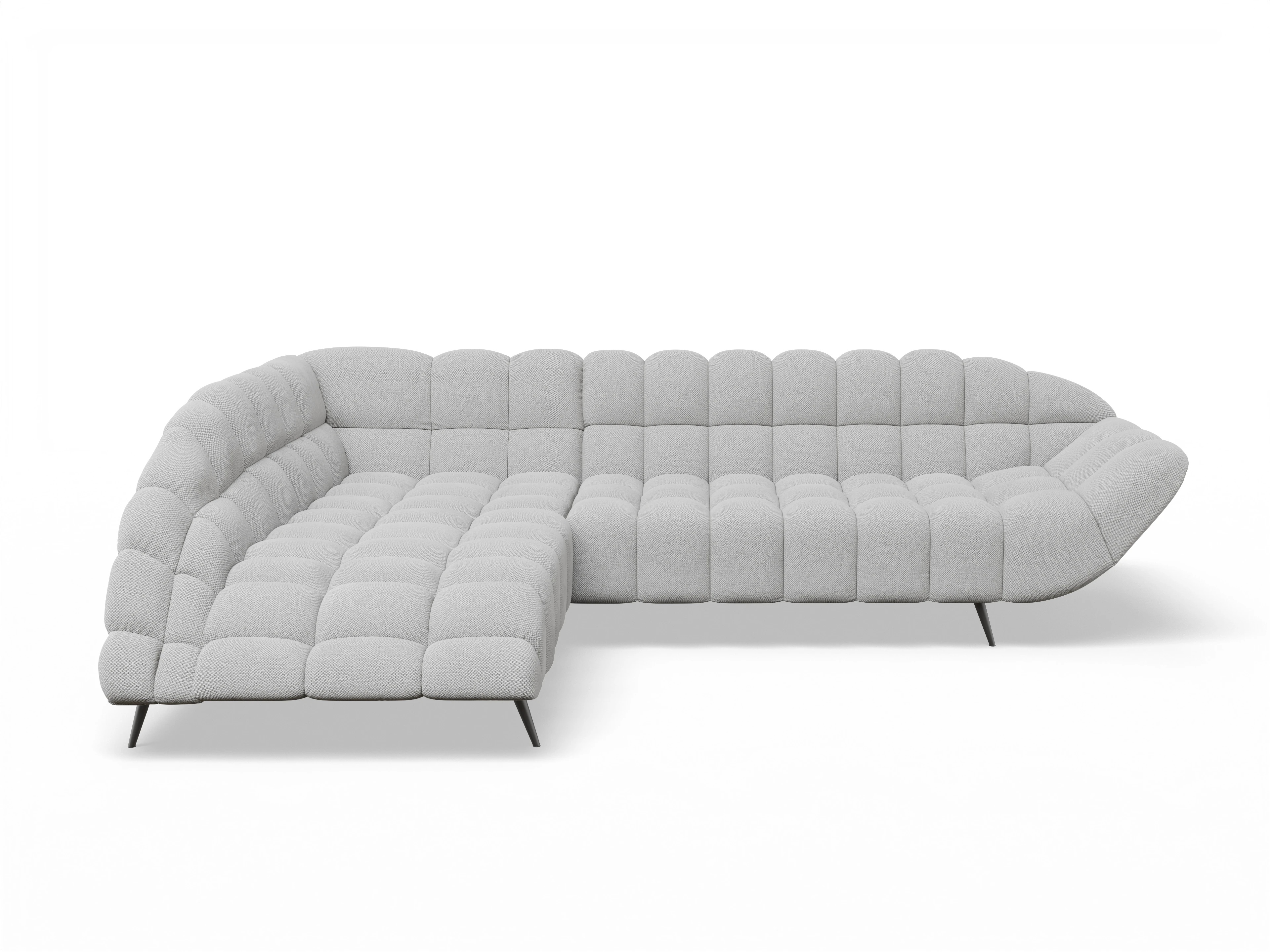 Ansicht des Produktes Girona-O Ecksofa links Abschluss offen in Stoff Beige