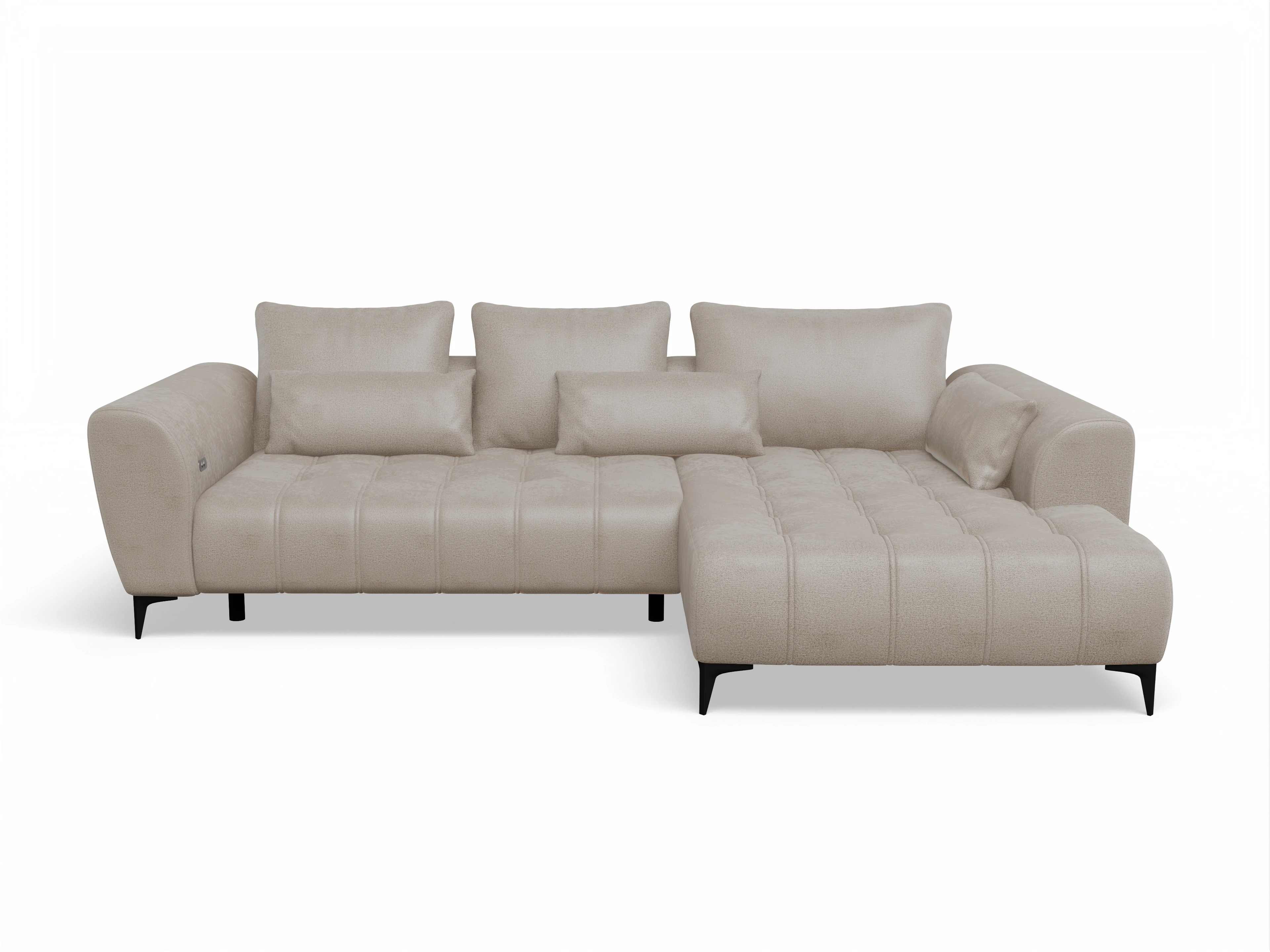 Granada OT Small R Ansicht des Produktes Granada-O Ecksofa rechts Abschluss offen in Stoff Beige
