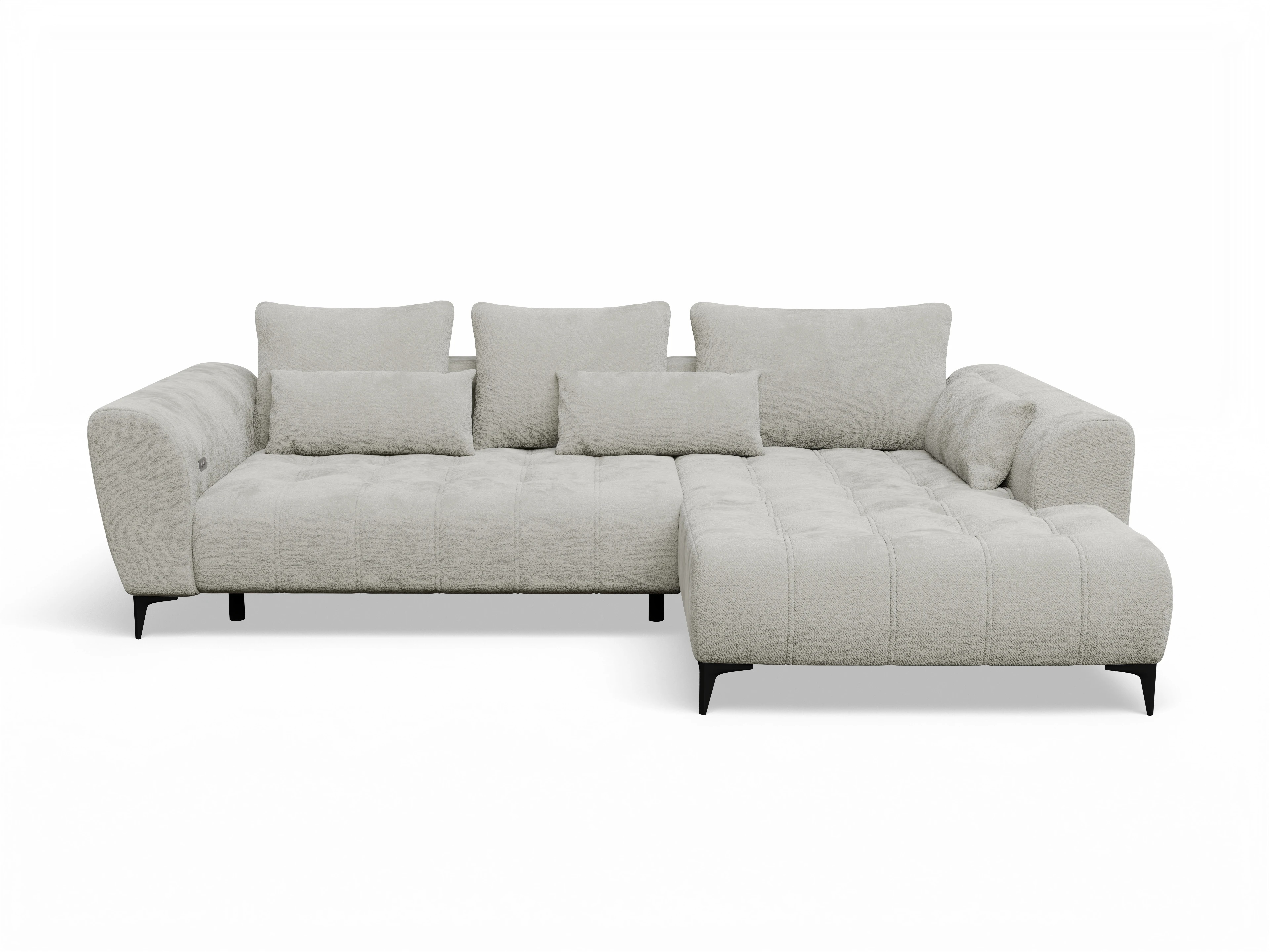 Ansicht des Produktes Granada-O Ecksofa rechts Abschluss offen in Stoff Beige