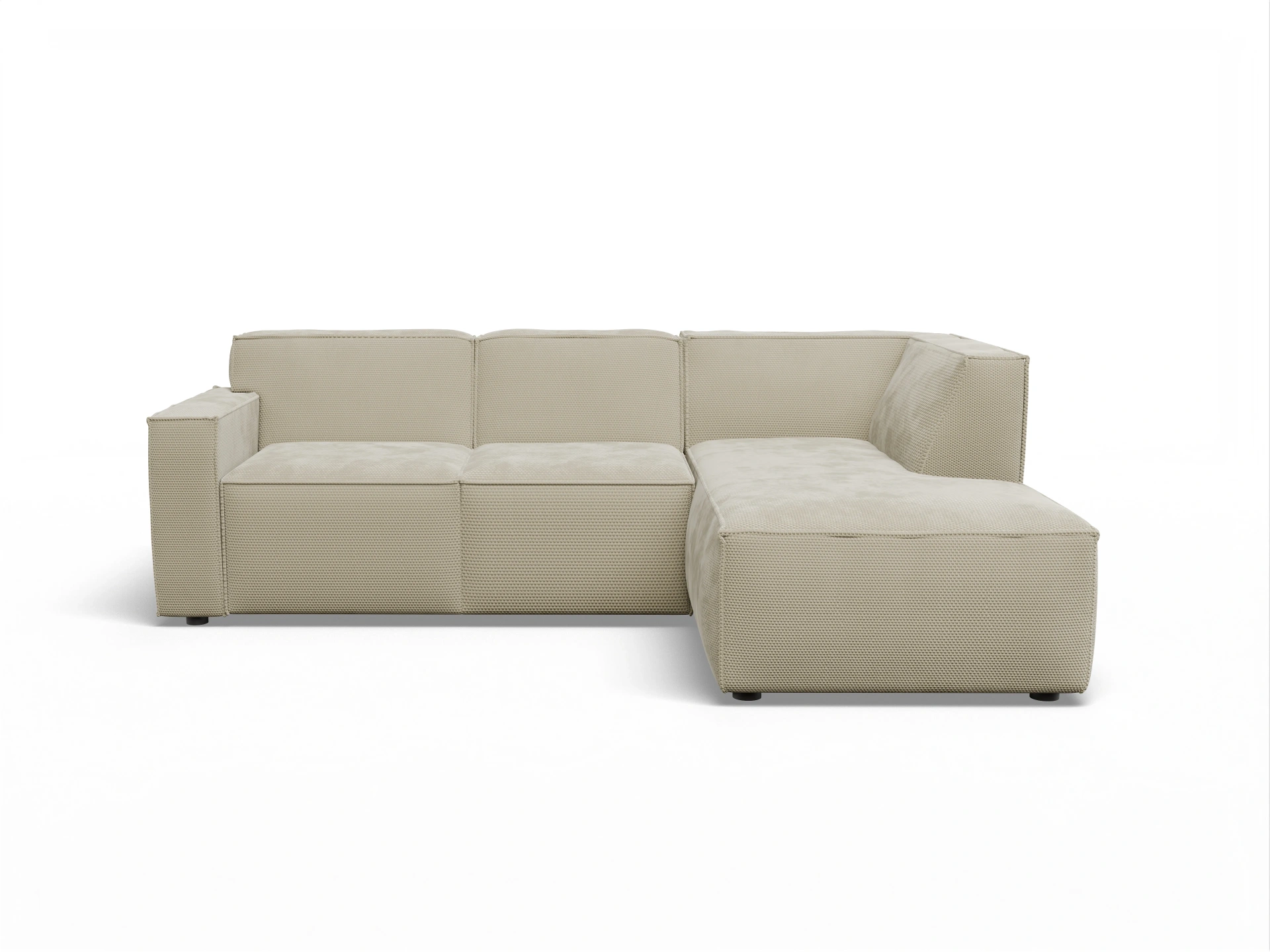 Ansicht des Produktes Esben Ecksofa rechts Abschluss offen in Stoff Beige