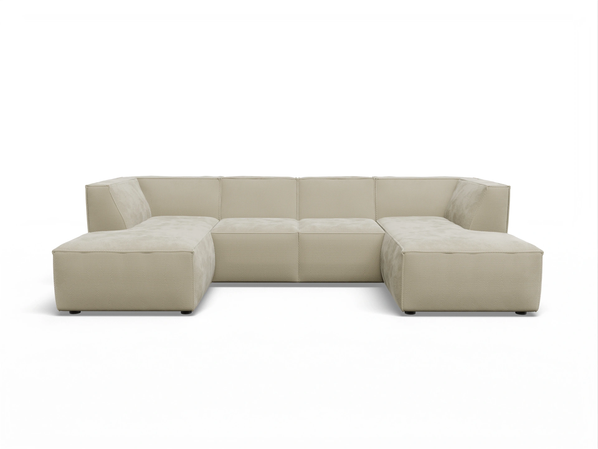 Ansicht des Produktes Esben Wohnlandschaft offen beidseitig in Stoff Beige
