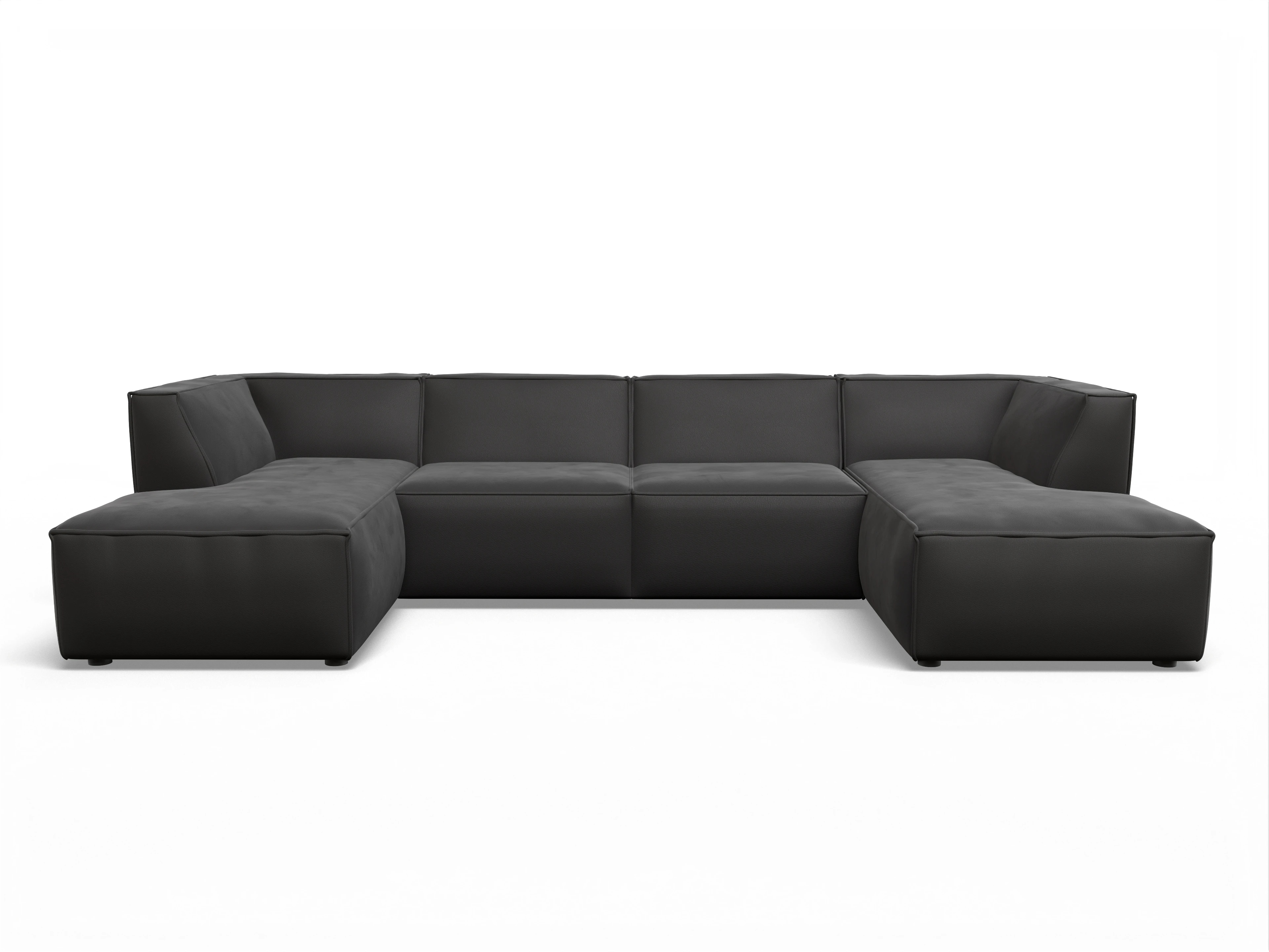 Ansicht des Produktes Esben Wohnlandschaft offen beidseitig in Stoff Braun