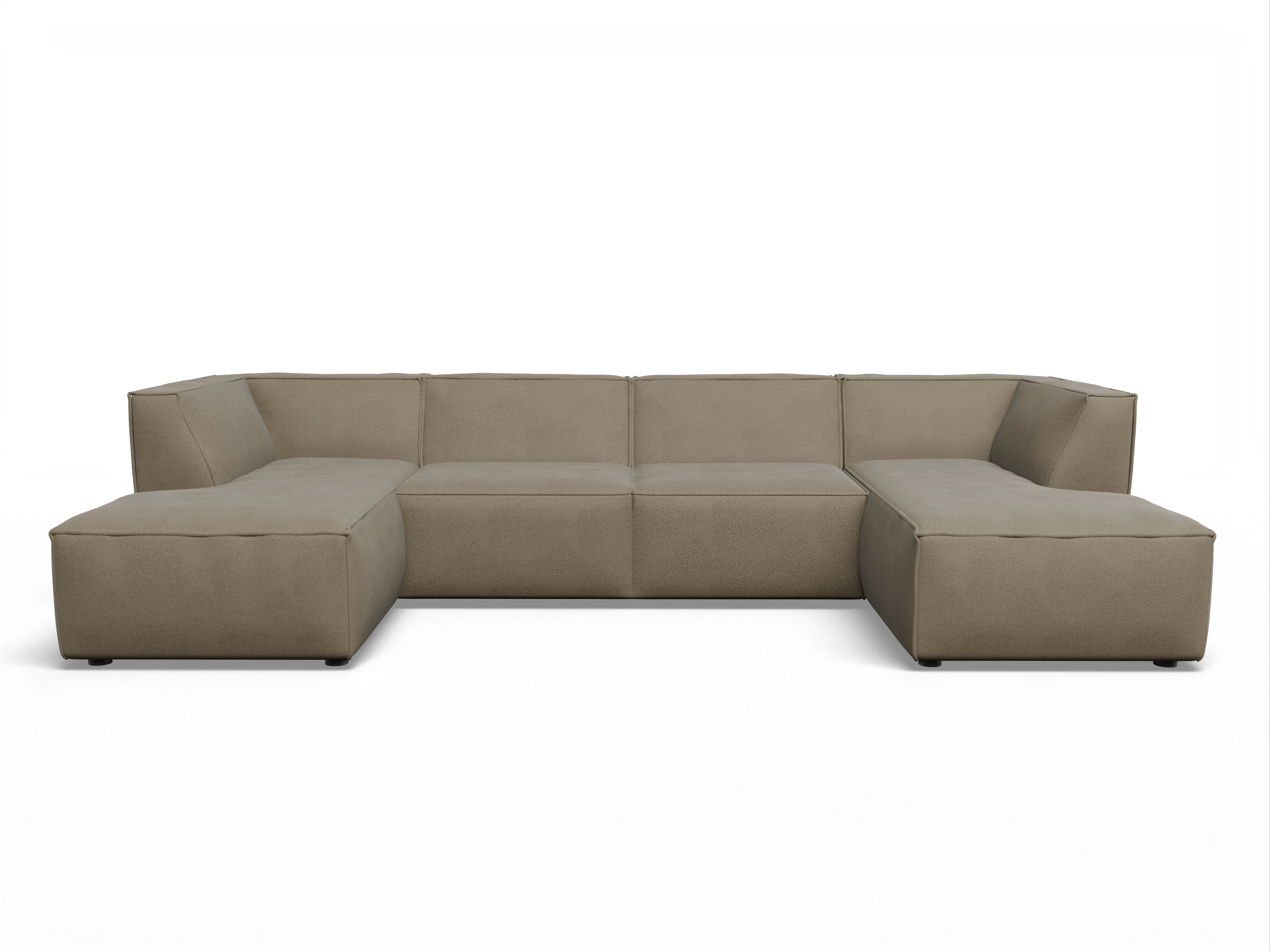 Ansicht des Produktes Esben Wohnlandschaft offen beidseitig in Stoff Braun