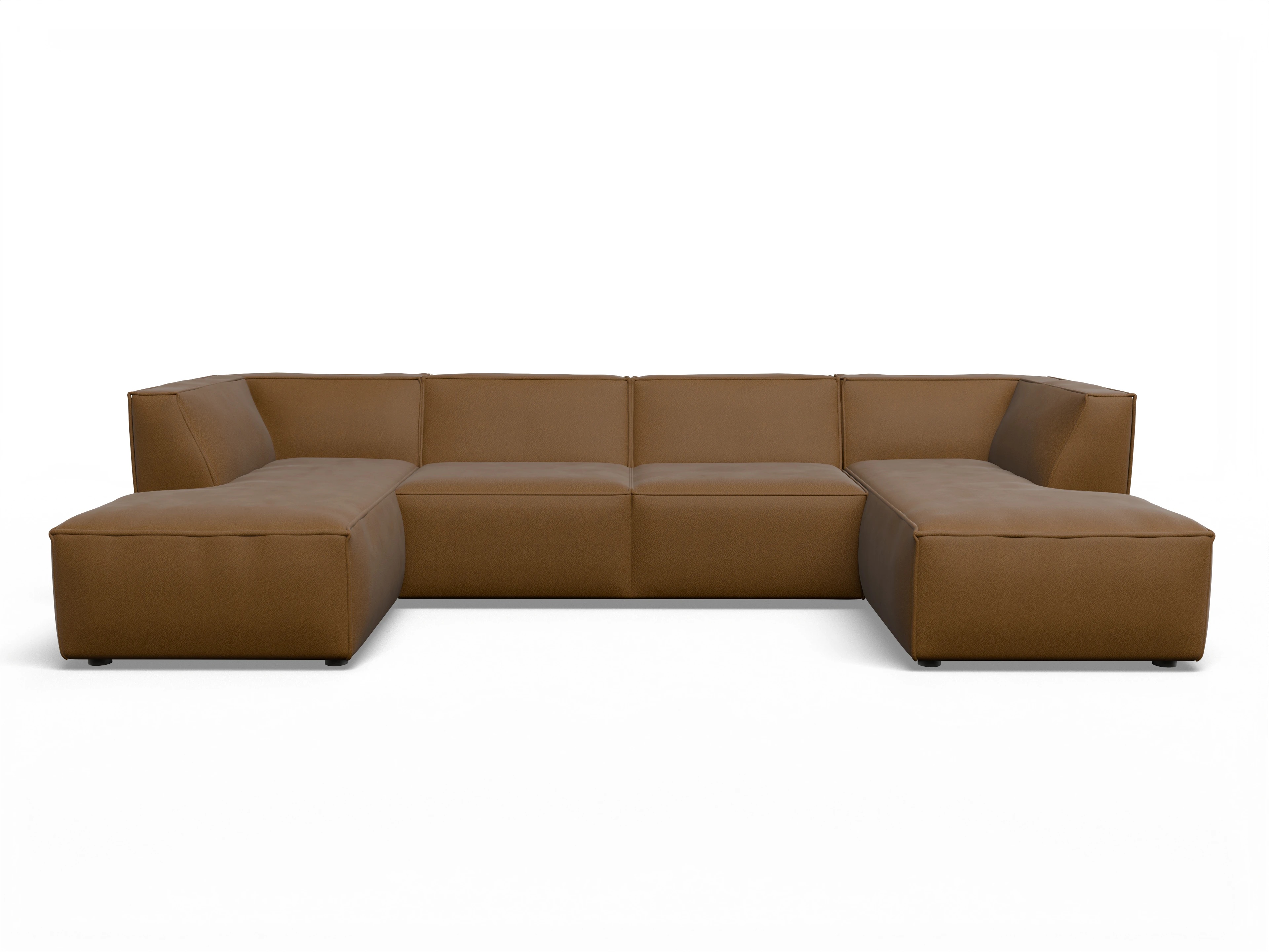 Ansicht des Produktes Esben Wohnlandschaft offen beidseitig in Stoff Braun