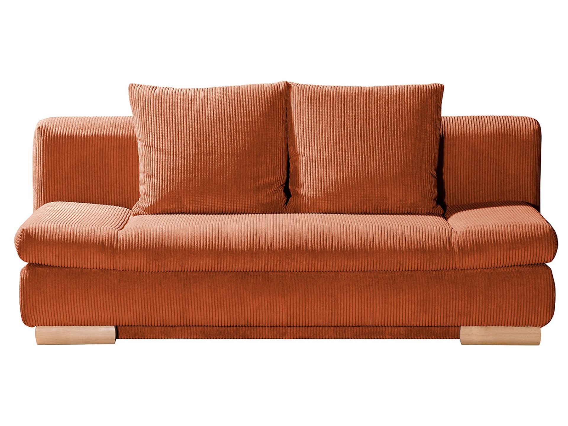 Ansicht des Produktes Anton Schlafsofa Querschläfer in Stoff Orange