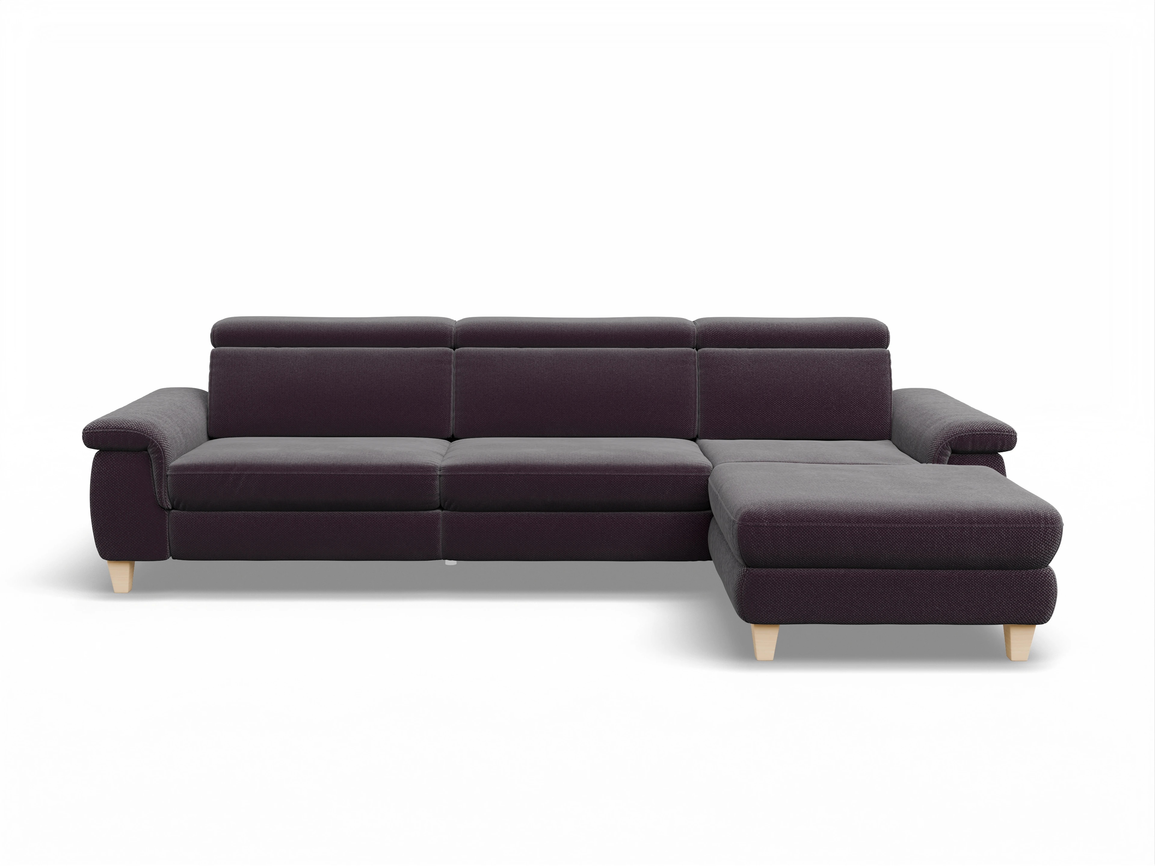 München LO Large R Ansicht des Produktes München Ecksofa rechts Abschluss offen in Stoff Rot