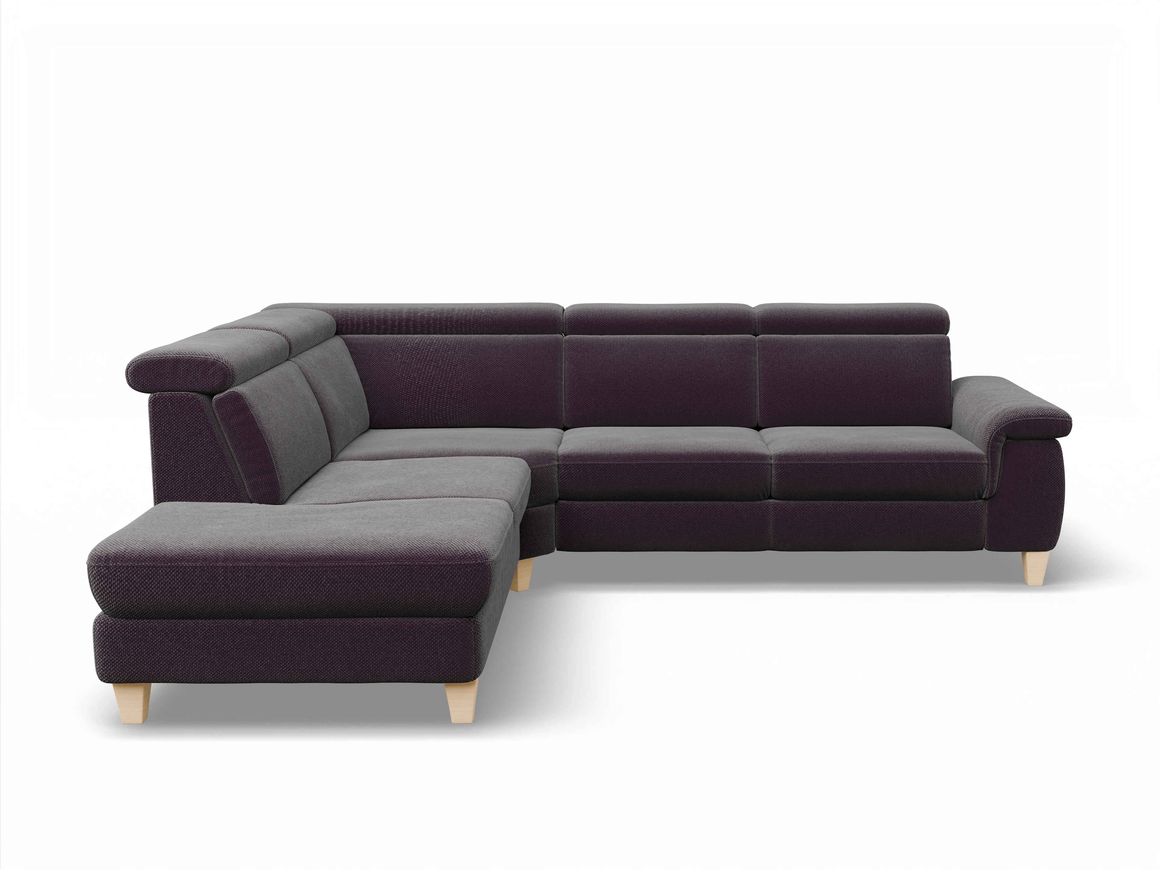 München 1Aho WE Small L Ansicht des Produktes München Ecksofa links Abschluss offen in Stoff Rot