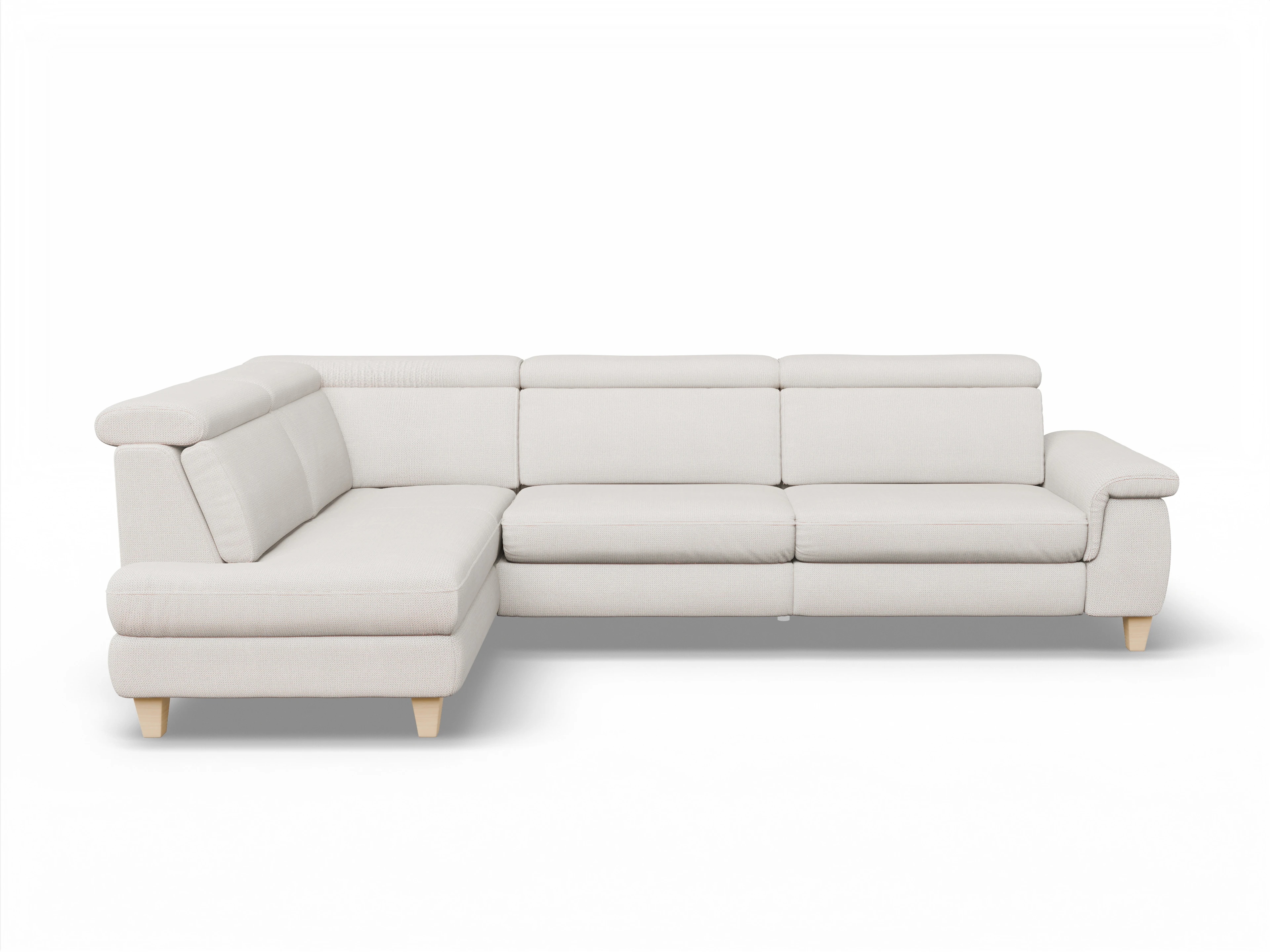 München KO Large L Ansicht des Produktes München Ecksofa links Abschluss offen in Stoff Beige
