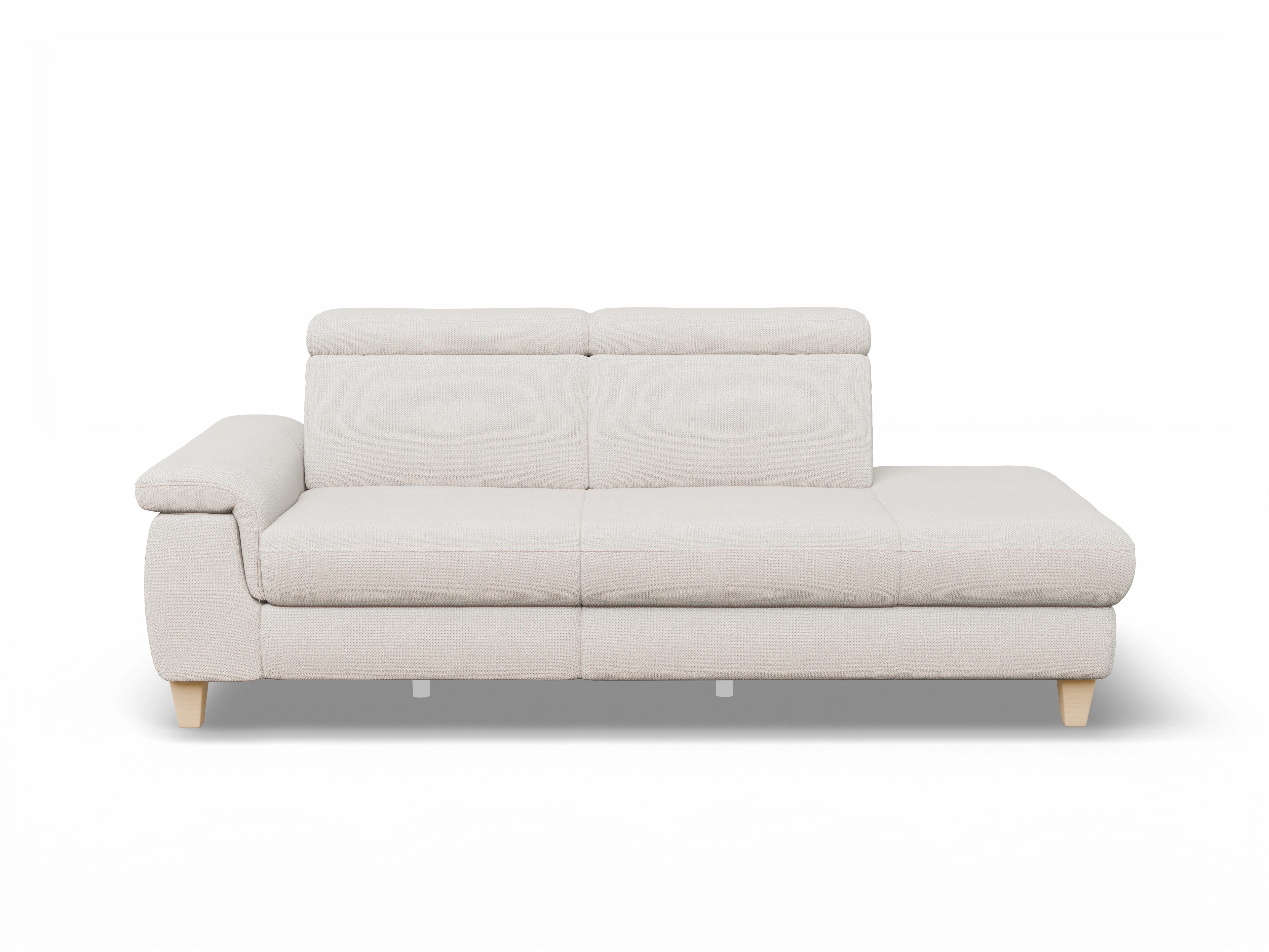 Ansicht des Produktes München Ottomane ohne Bettkasten in Stoff Beige