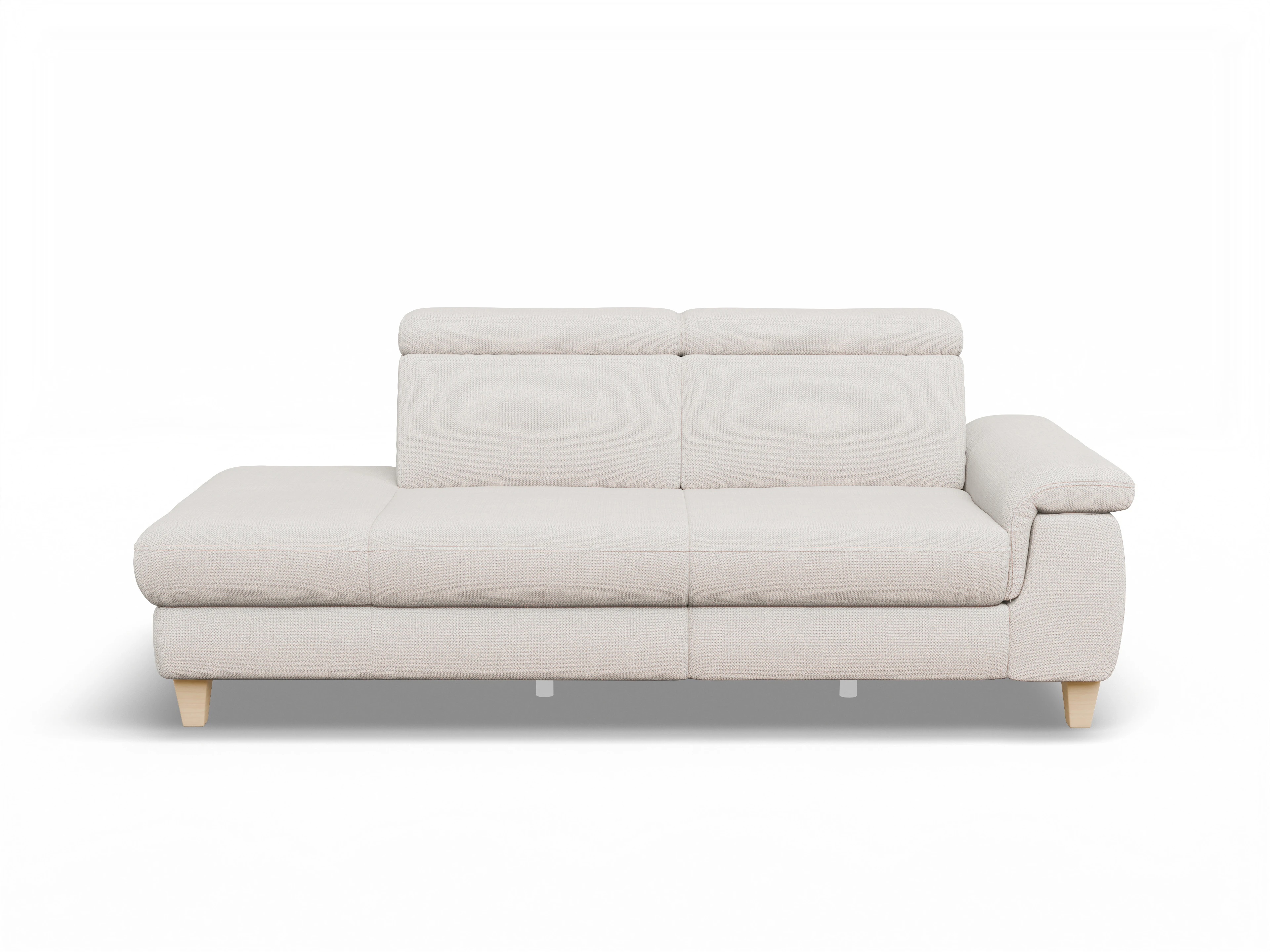 München Recamiere rechts Ansicht des Produktes München Ottomane ohne Bettkasten in Stoff Beige