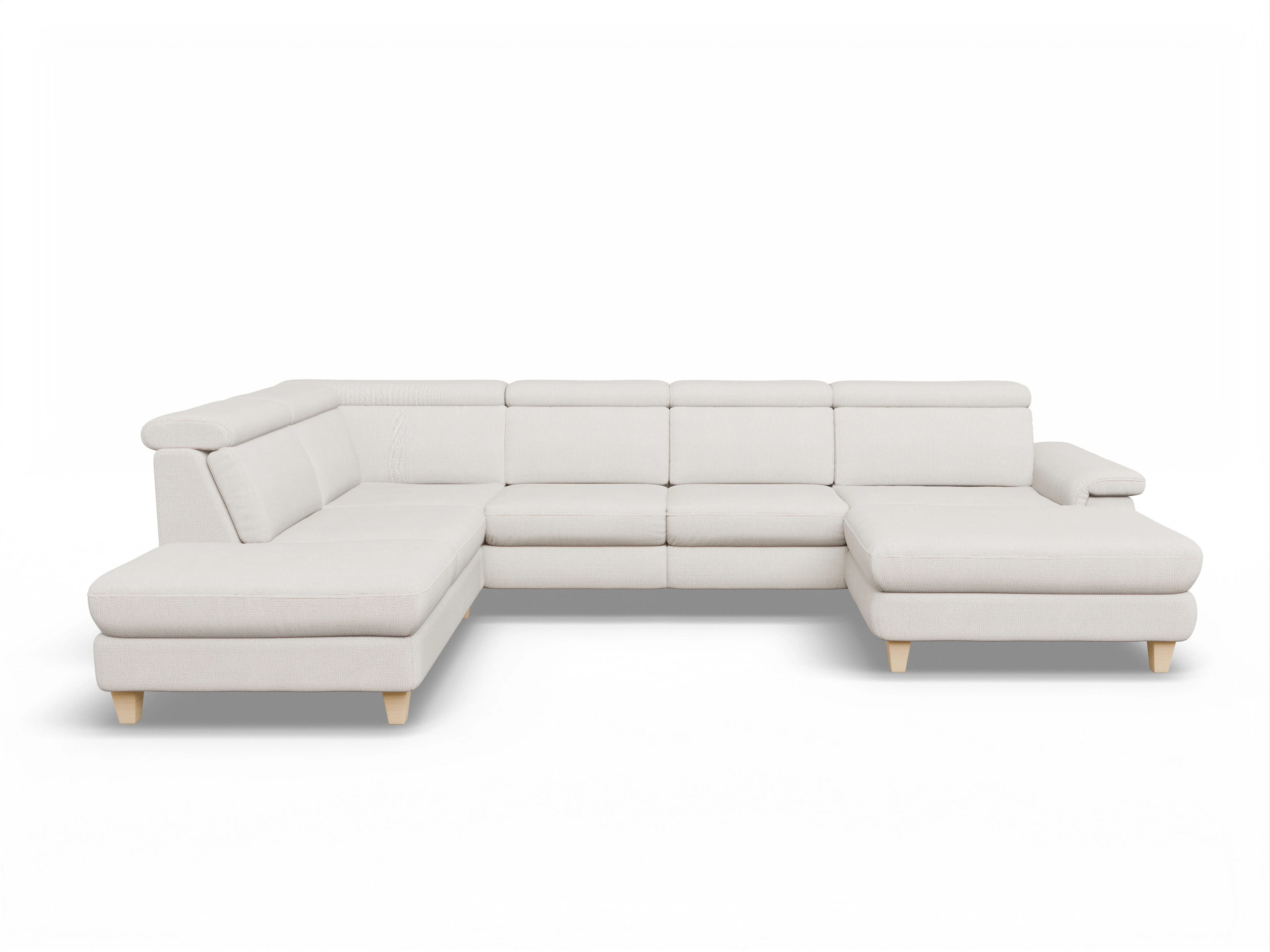 Ansicht des Produktes München Wohnlandschaft offen beidseitig in Stoff Beige