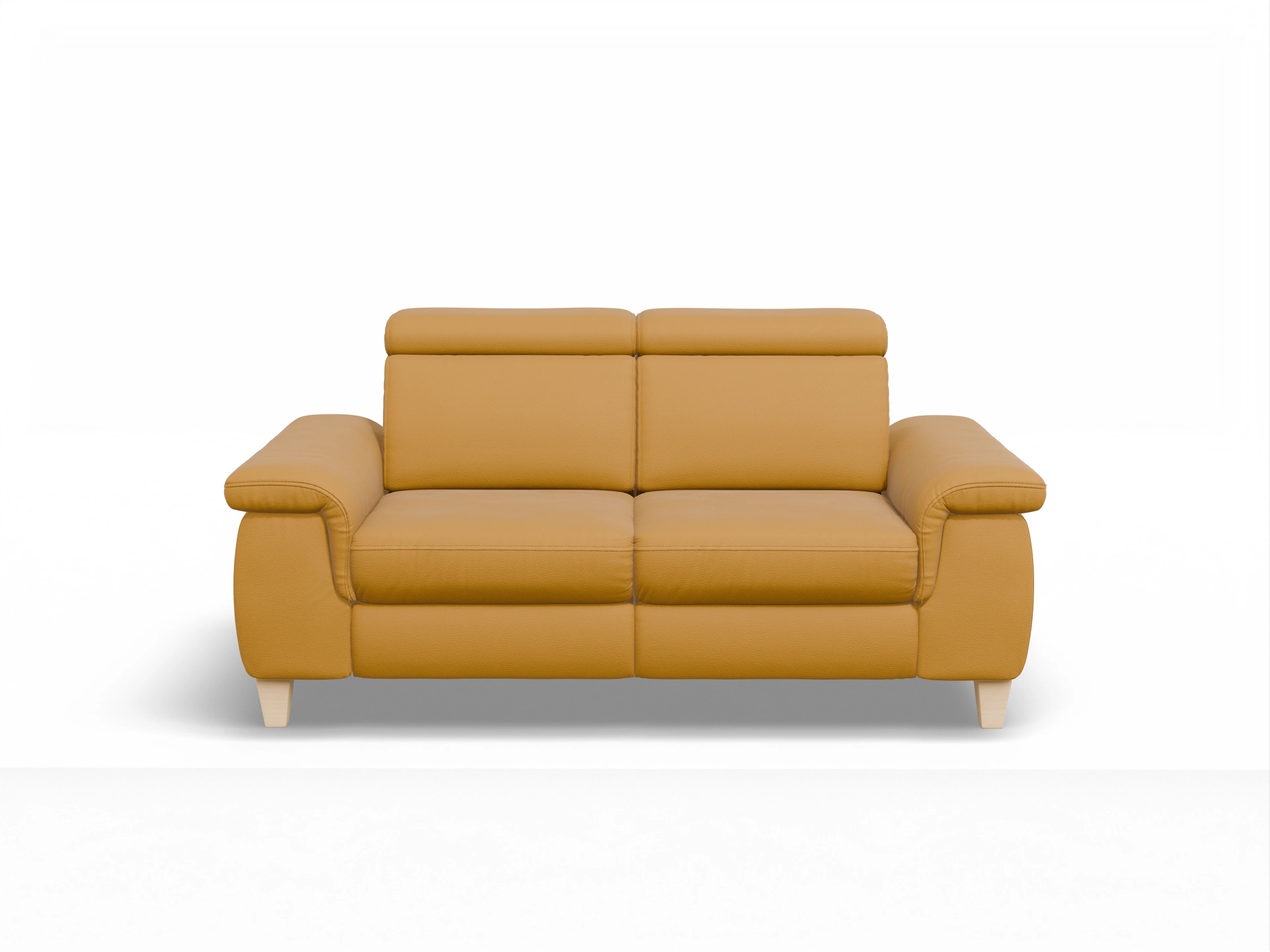 Ansicht des Produktes München 2-Sitzer Sofa in Leder Gelb