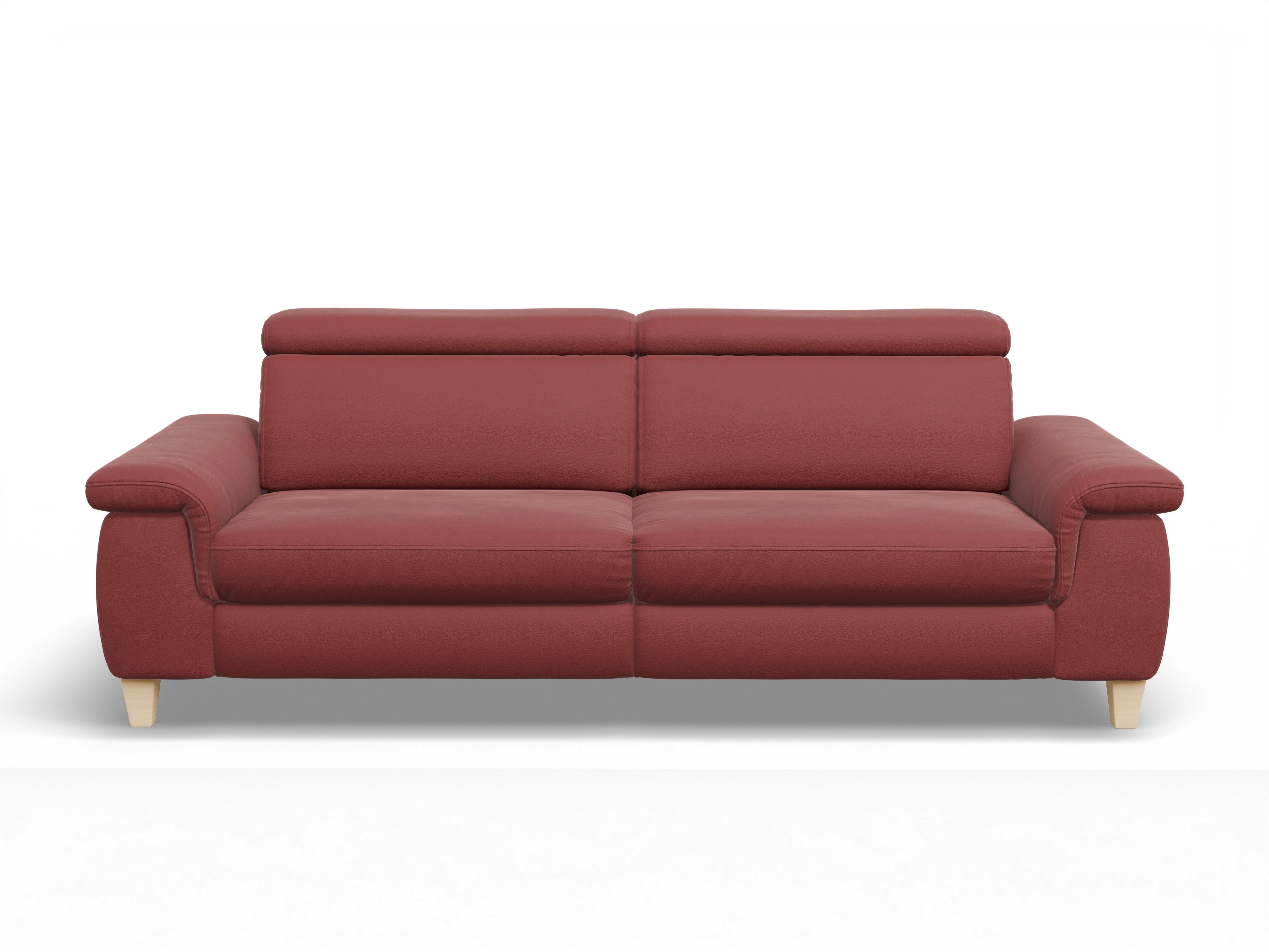 München 3-Sitzer Sofa Ansicht des Produktes München 3-Sitzer Sofa in Leder Rot