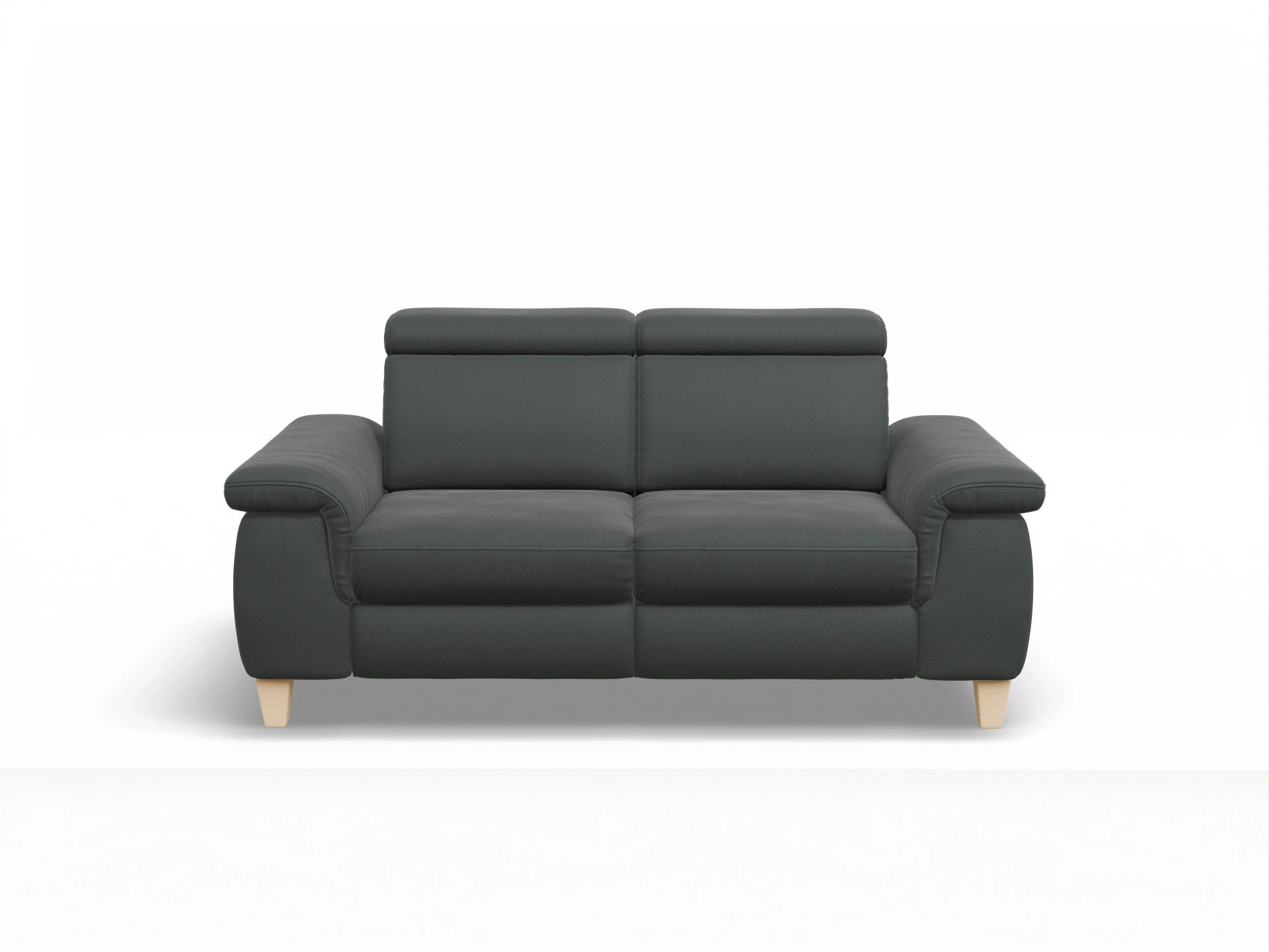 Ansicht des Produktes München 2-Sitzer Sofa in Leder Grau