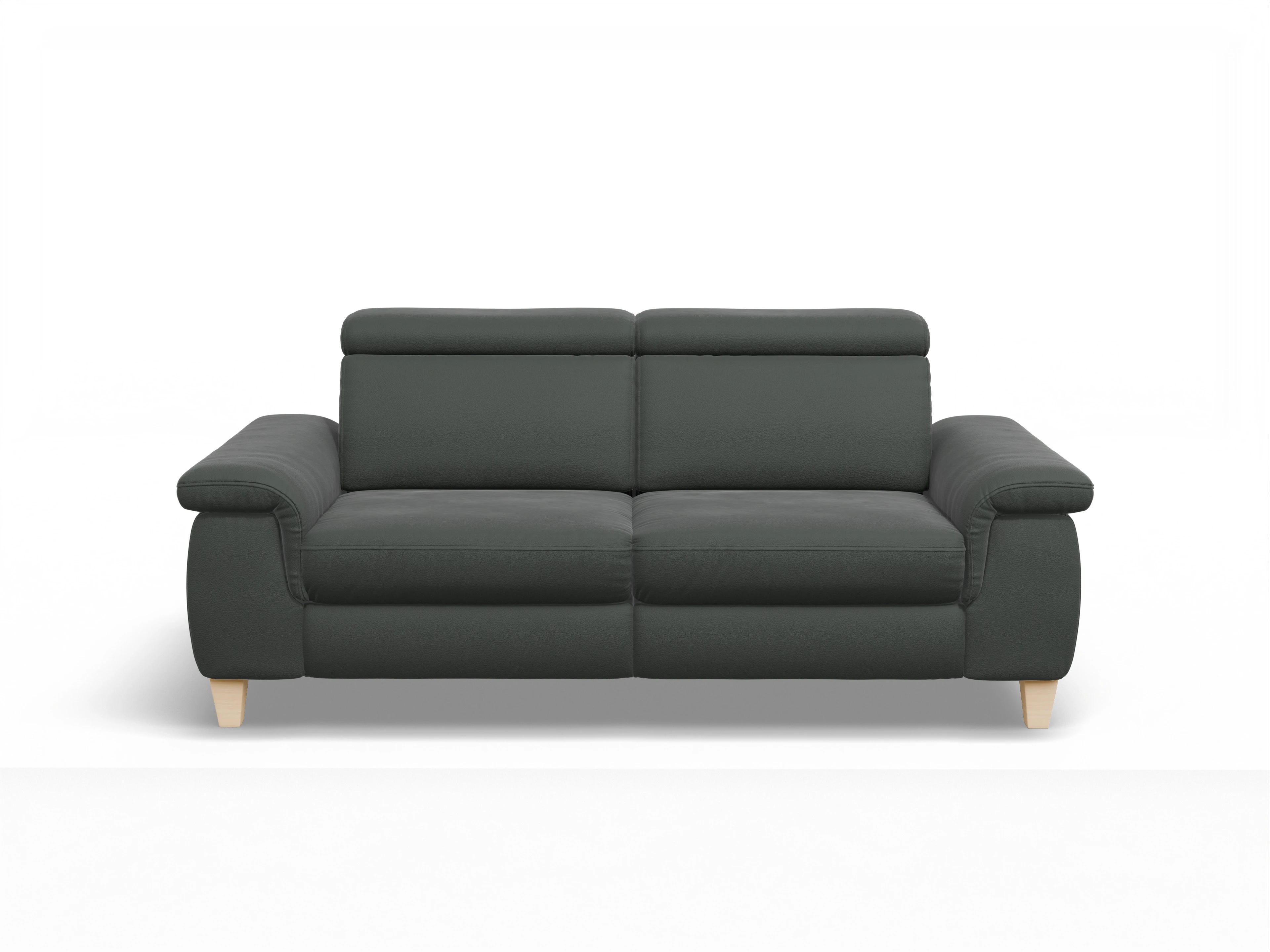 Ansicht des Produktes München 2,5-Sitzer Sofa in Leder Grau