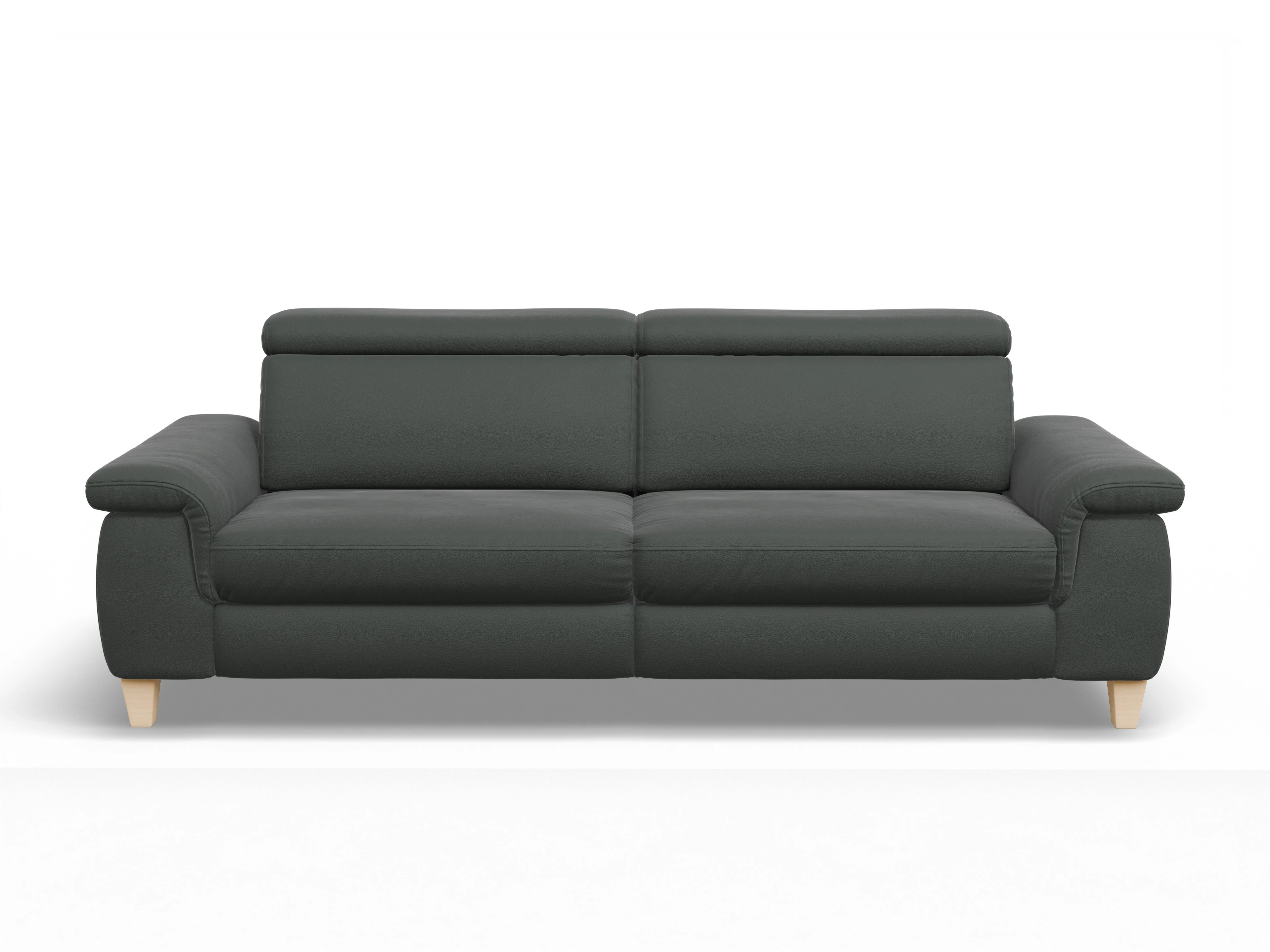Ansicht des Produktes München 3-Sitzer Sofa in Leder Grau