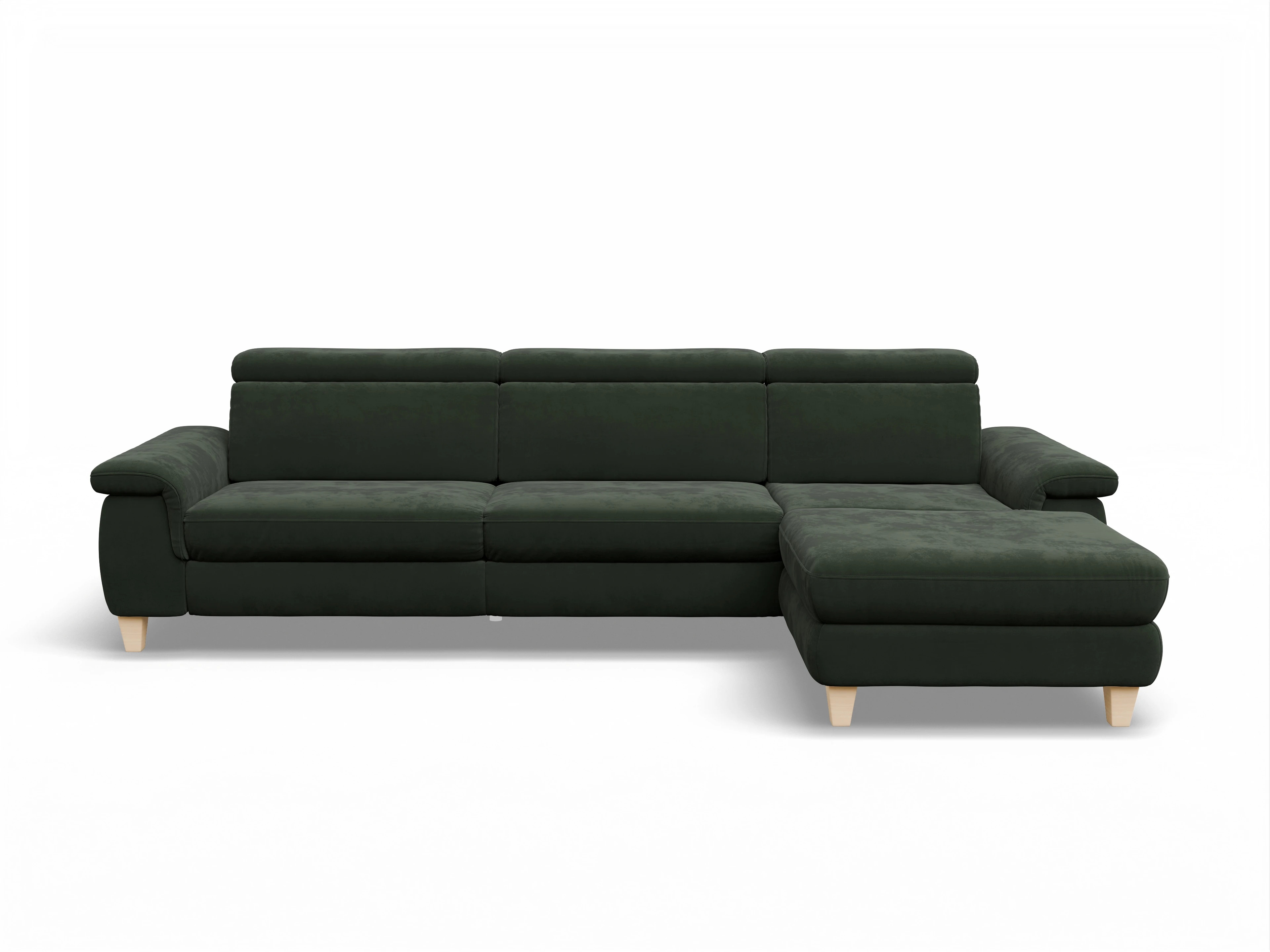 München LO Large R Ansicht des Produktes München Ecksofa rechts Abschluss offen in Stoff Grün