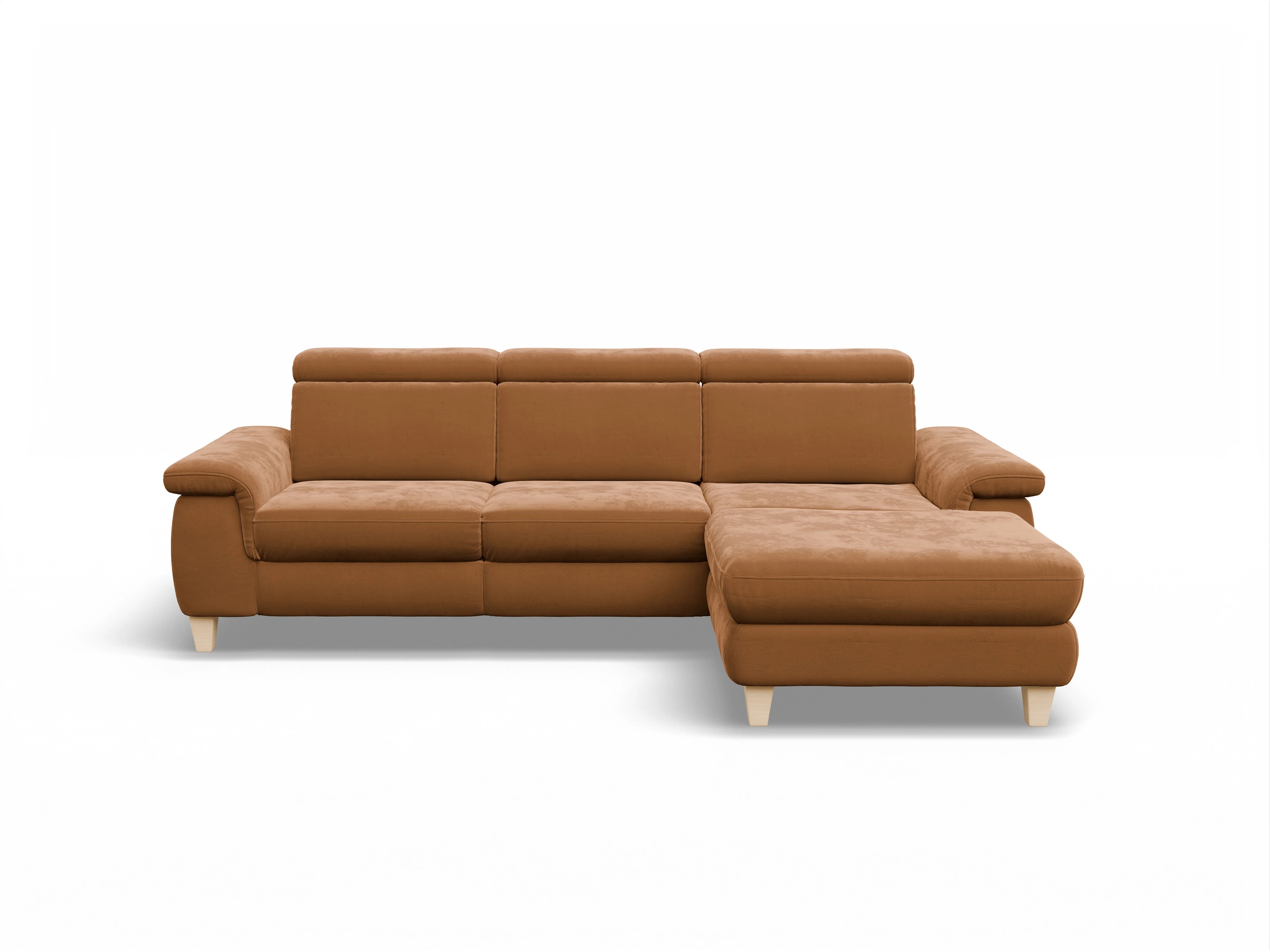 München LO Medium R Ansicht des Produktes München Ecksofa rechts Abschluss offen in Stoff Gelb