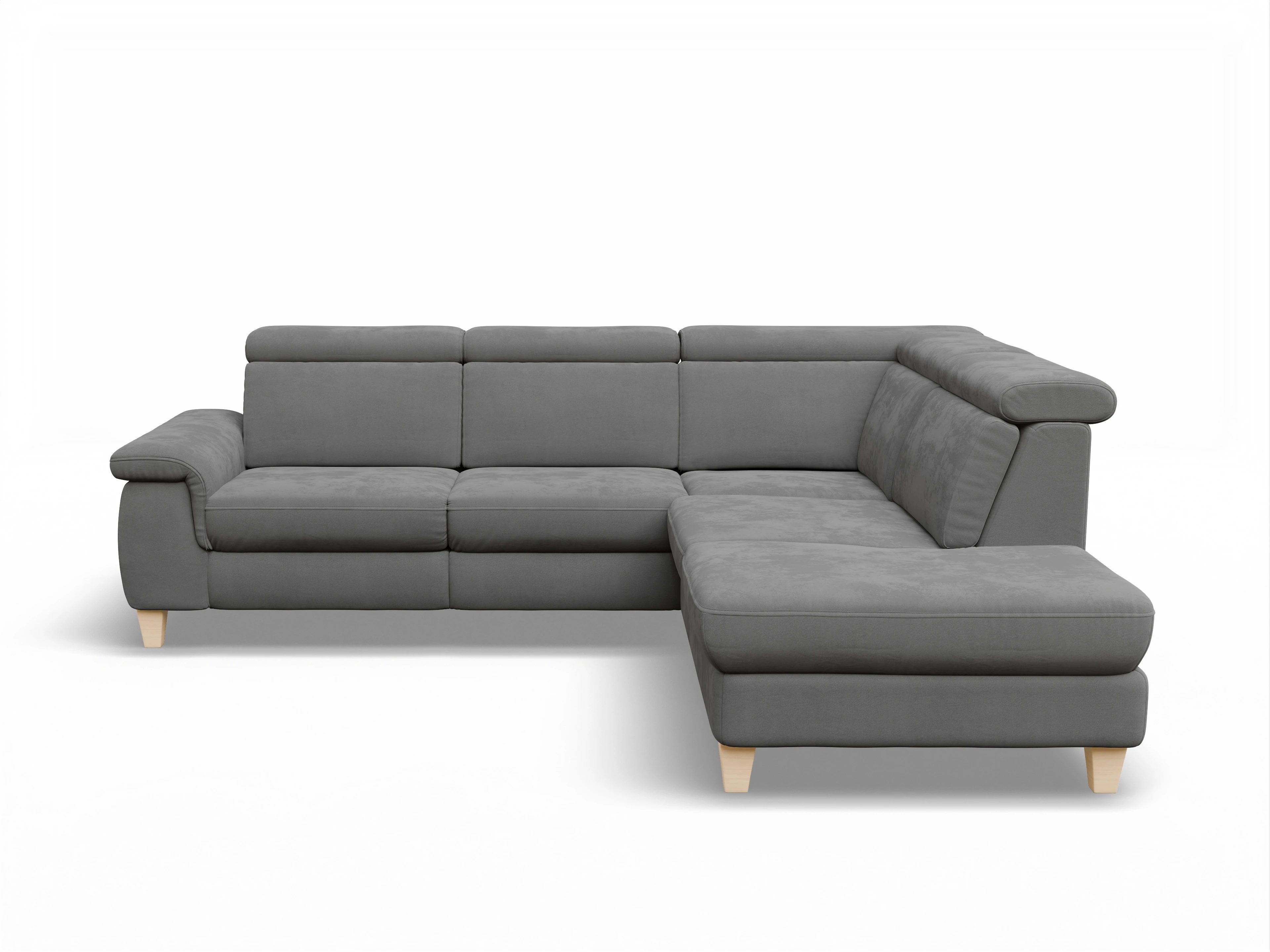 München 1AH WEkl Medium R Ansicht des Produktes München Ecksofa rechts Abschluss offen in Stoff Grau